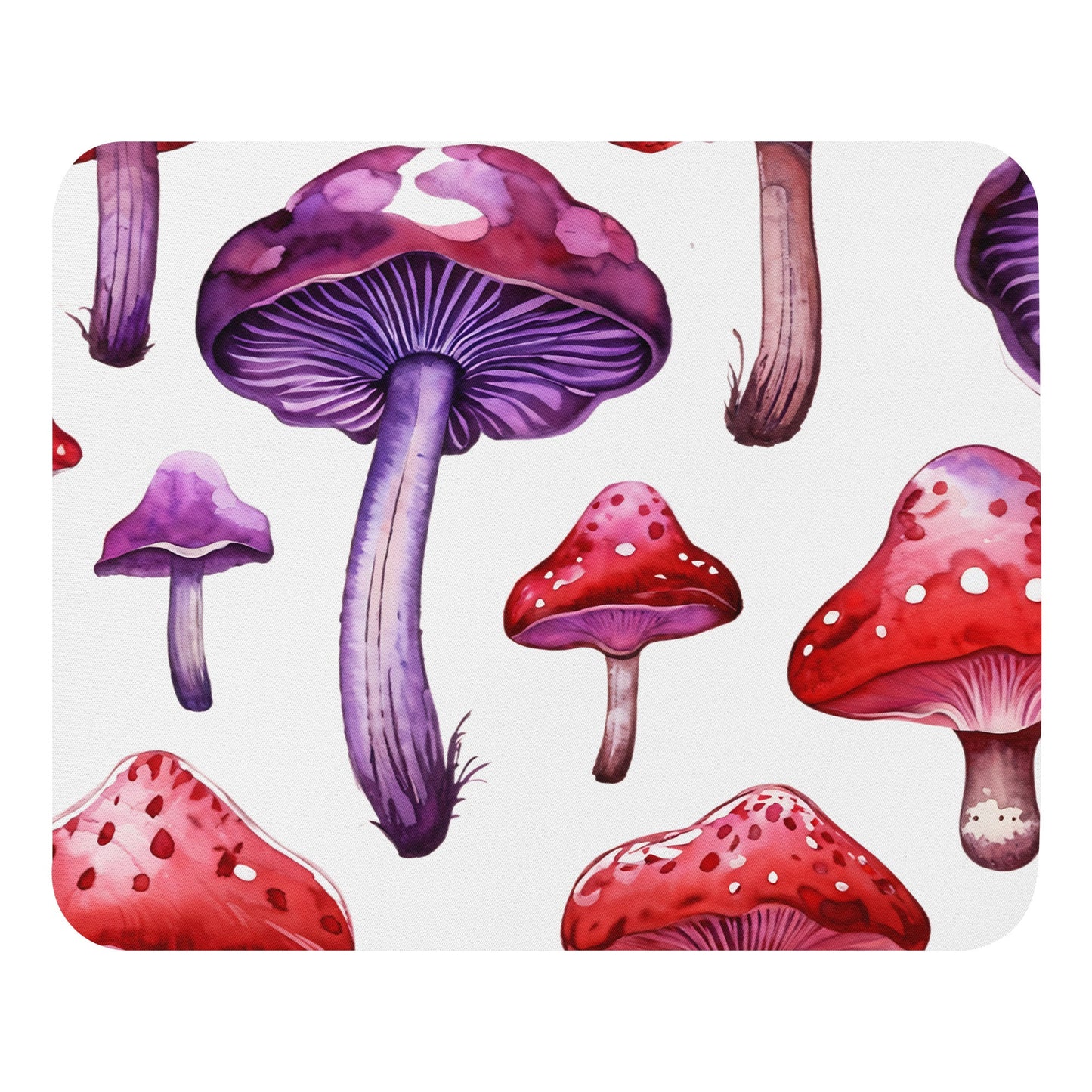 Purple and Red Mushroom Mouse Pad - Discovery Co.