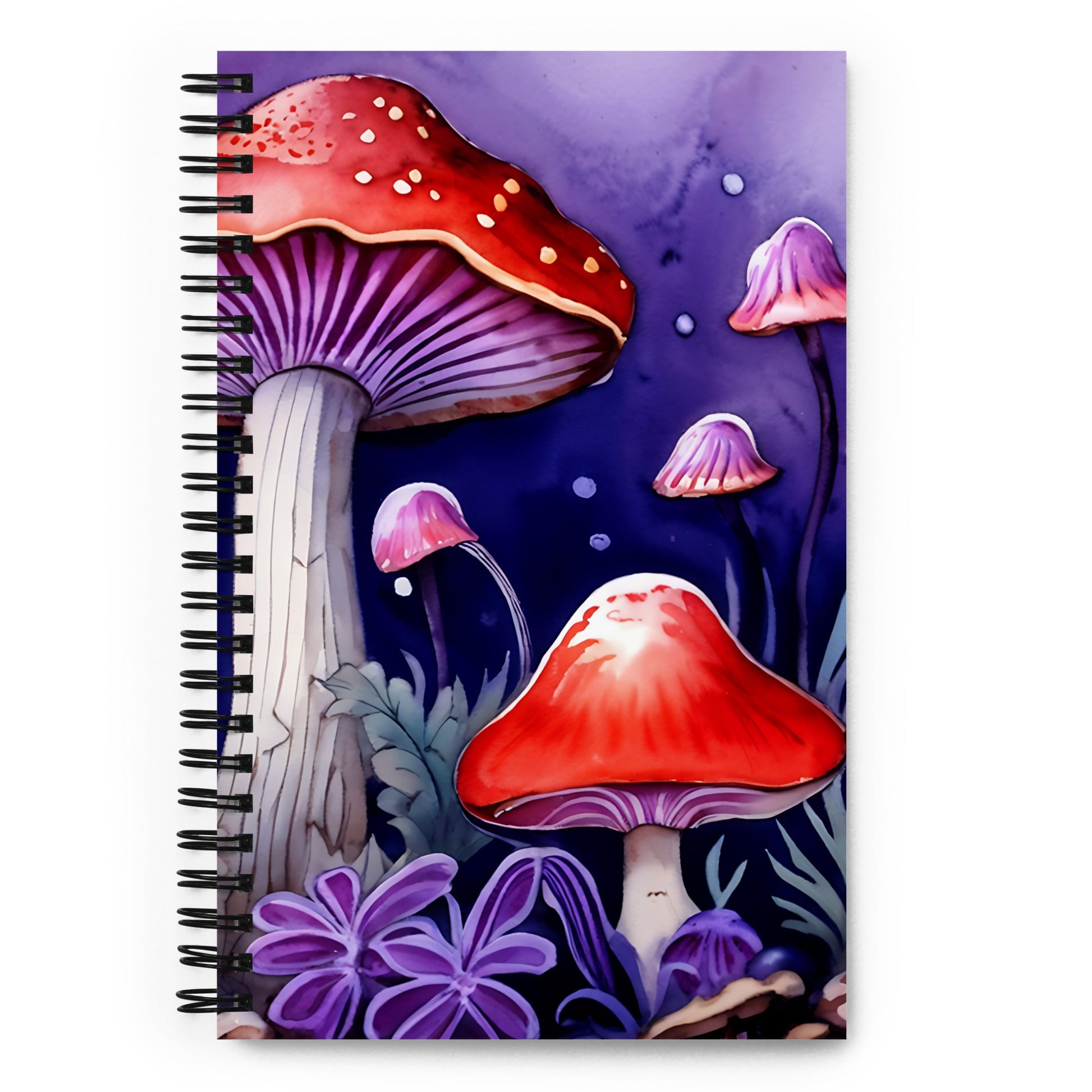 Purple and Red Mushrooms 2 Spiral Notebook - Spiral Notebooks - Discovery Co.