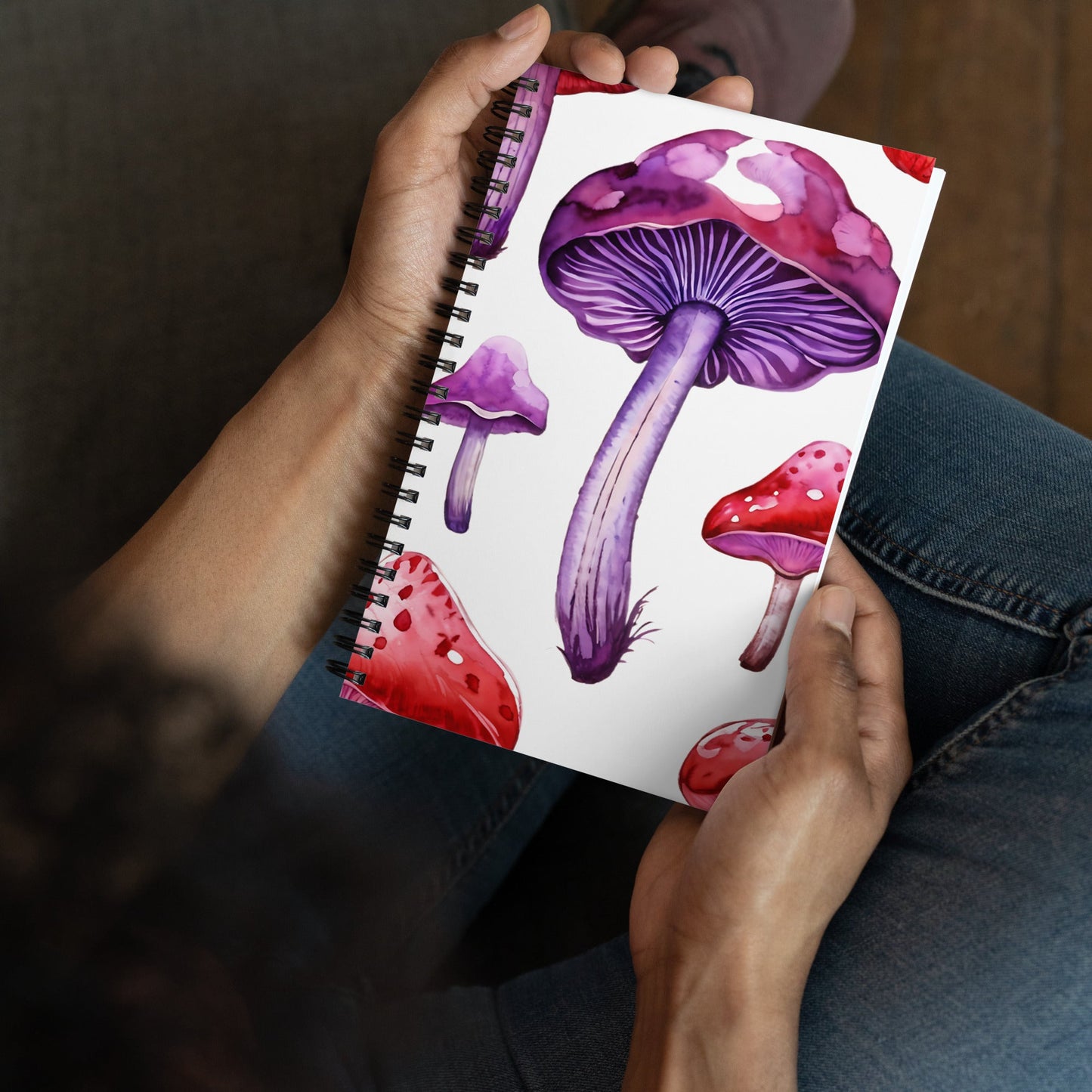 Purple and Red Mushrooms 3 Spiral Notebook - Spiral Notebooks - Discovery Co.