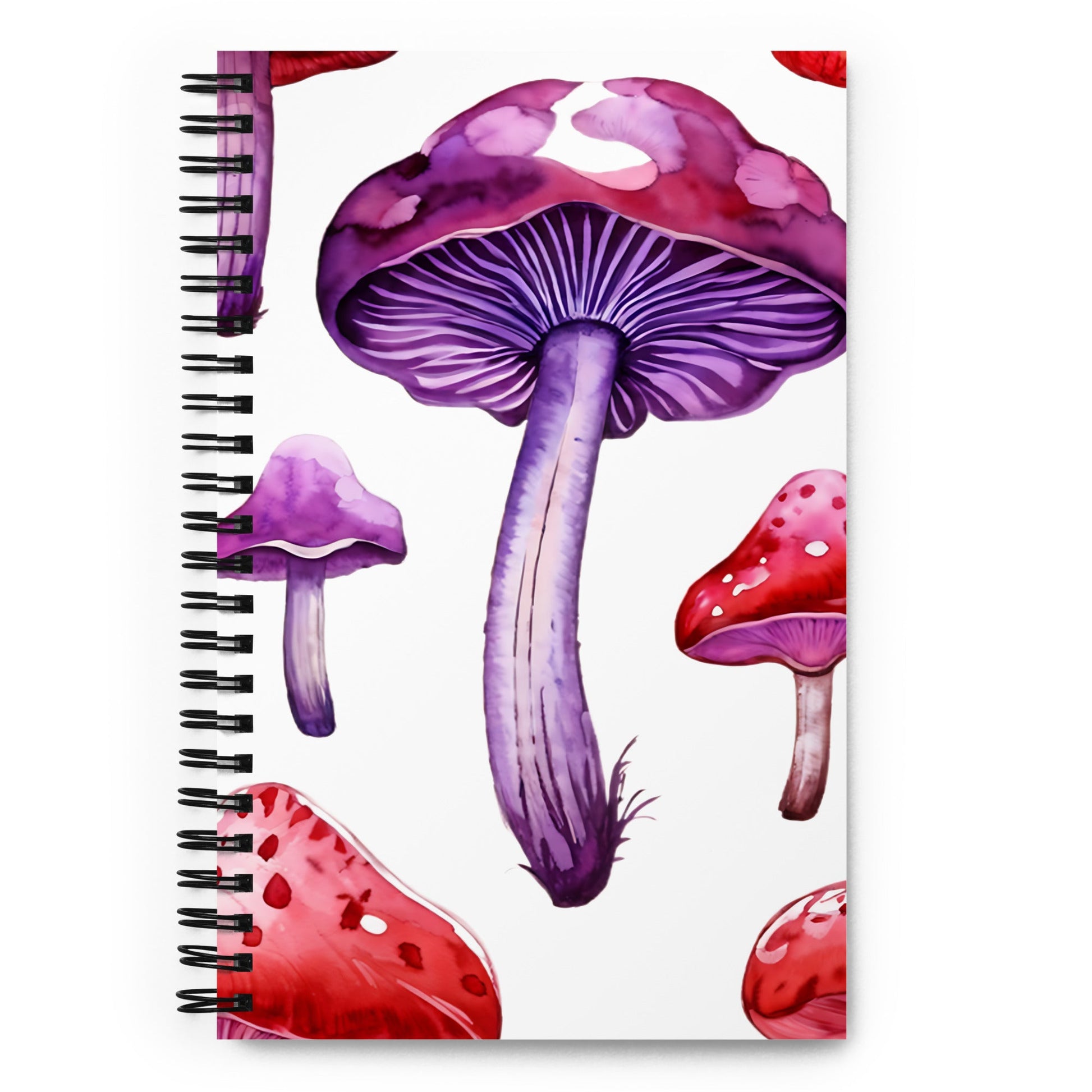 Purple and Red Mushrooms 3 Spiral Notebook - Spiral Notebooks - Discovery Co.