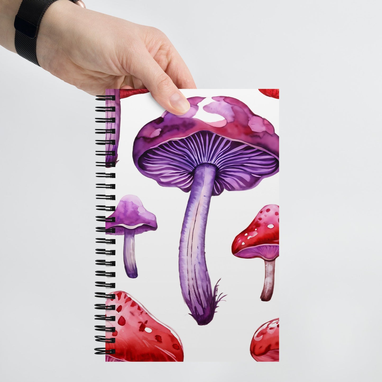 Purple and Red Mushrooms 3 Spiral Notebook - Spiral Notebooks - Discovery Co.