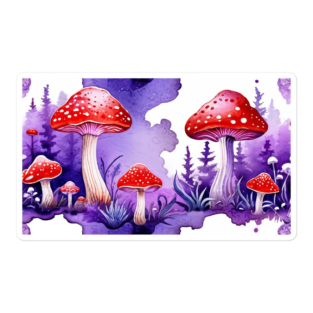 Purple and Red Mushrooms Bubble-free Stickers - Stickers - Discovery Co.