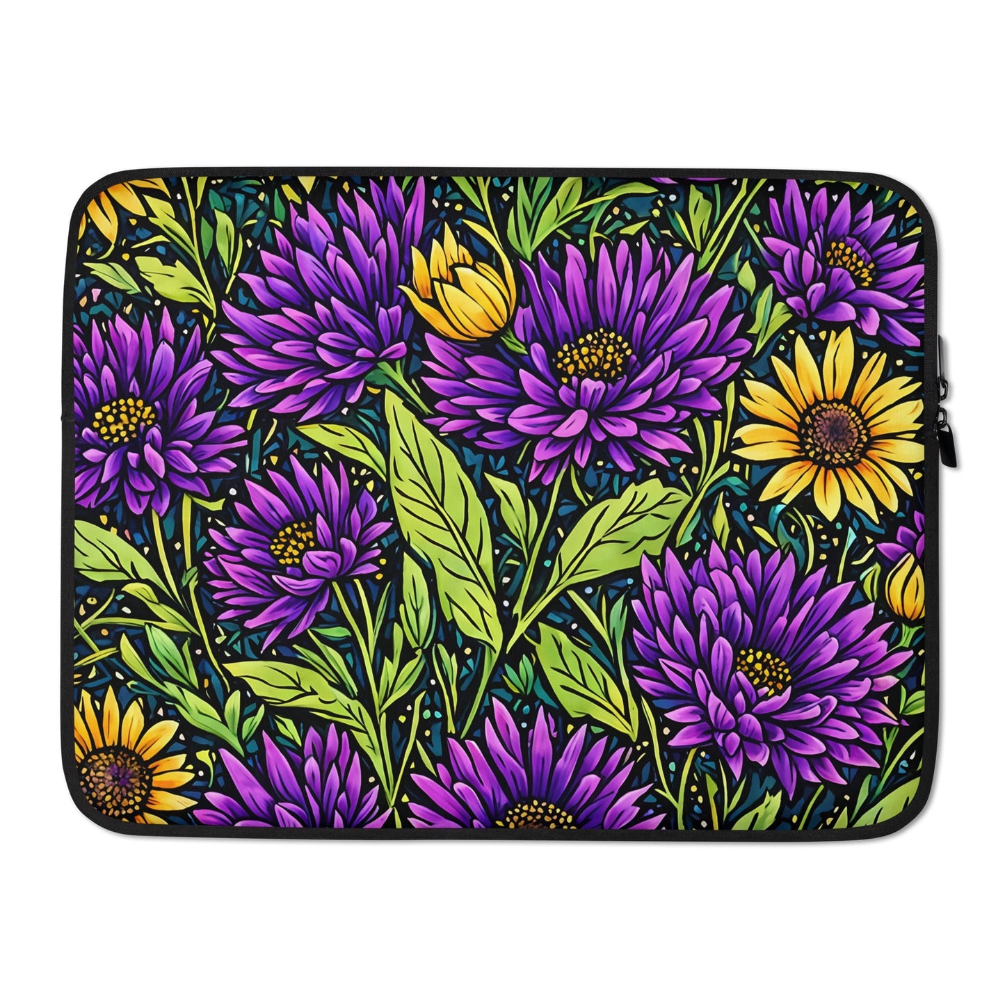 Purple and Yellow Wildflowers Laptop Sleeve - Laptop Cases - Discovery Co.