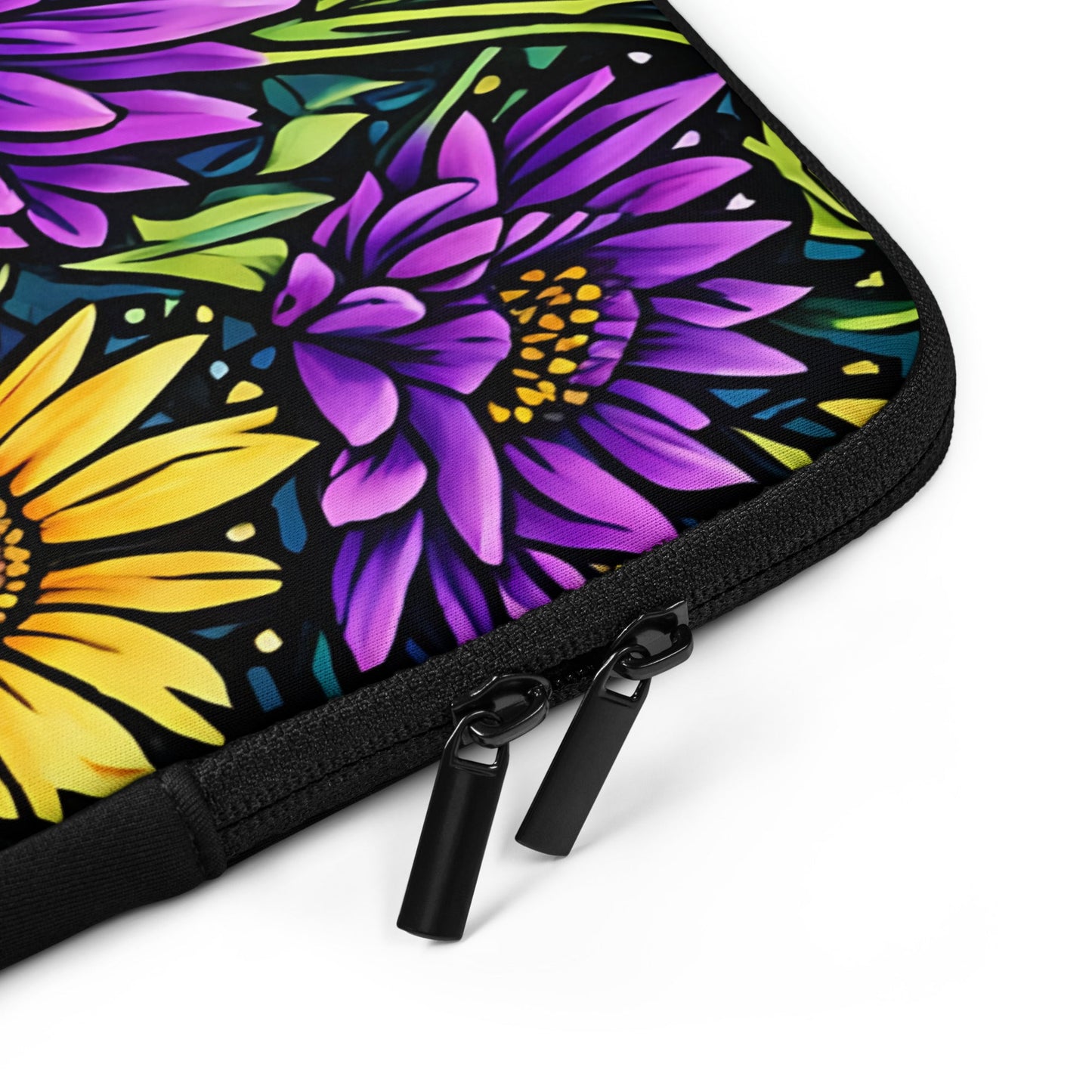 Purple and Yellow Wildflowers Laptop Sleeve - Laptop Cases - Discovery Co.