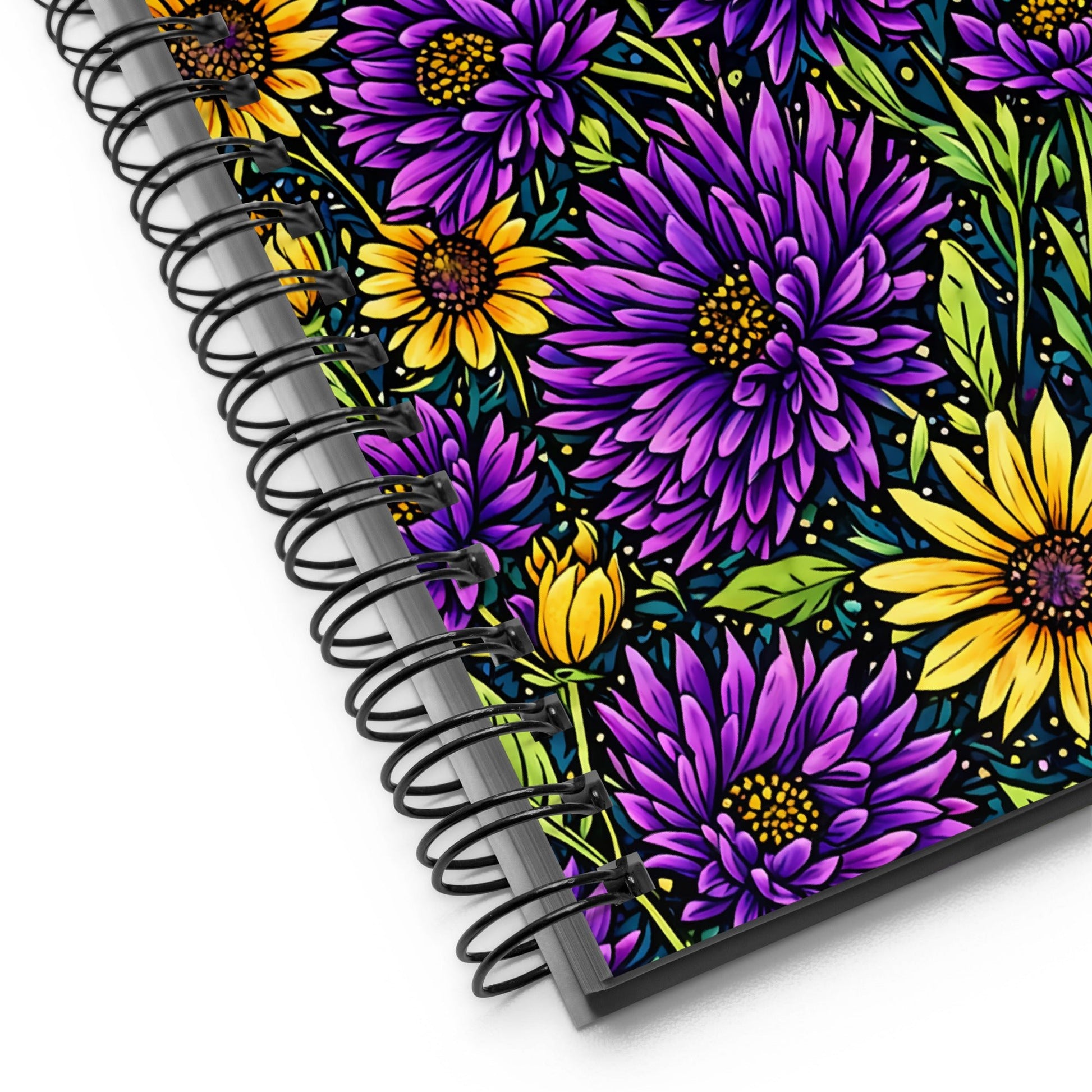 Purple and Yellow Wildflowers Spiral Notebook - Spiral Notebooks - Discovery Co.