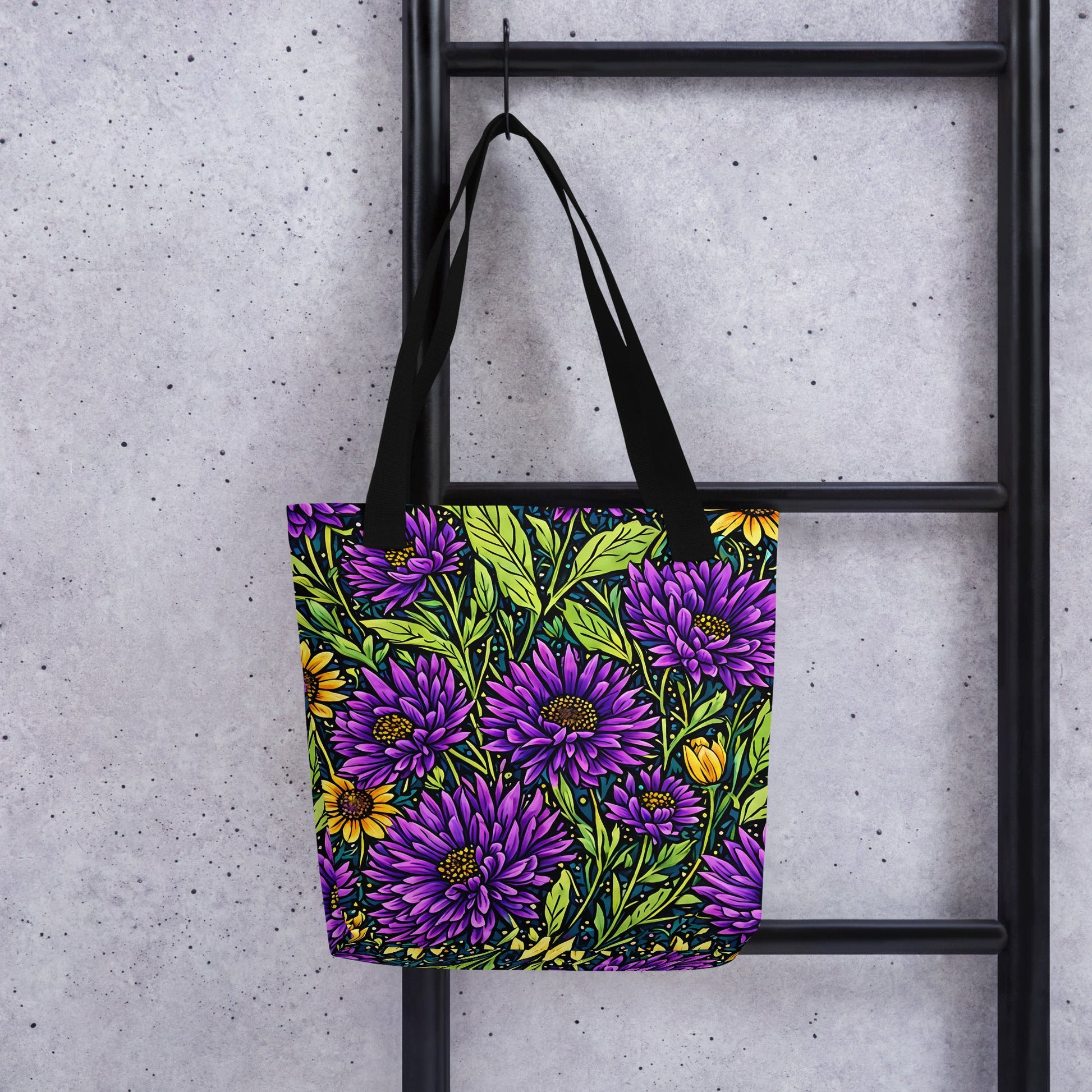 Purple and Yellow Wildflowers Tote Bag - Tote Bags - Discovery Co.
