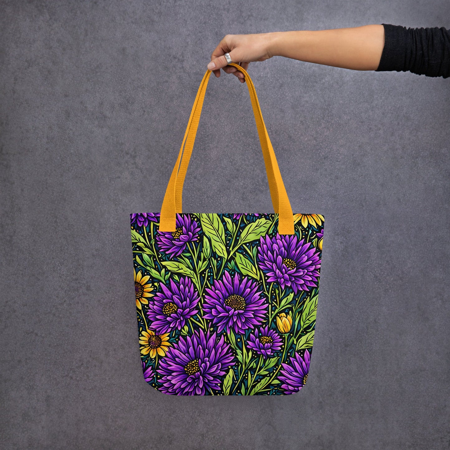 Purple and Yellow Wildflowers Tote Bag - Tote Bags - Discovery Co.