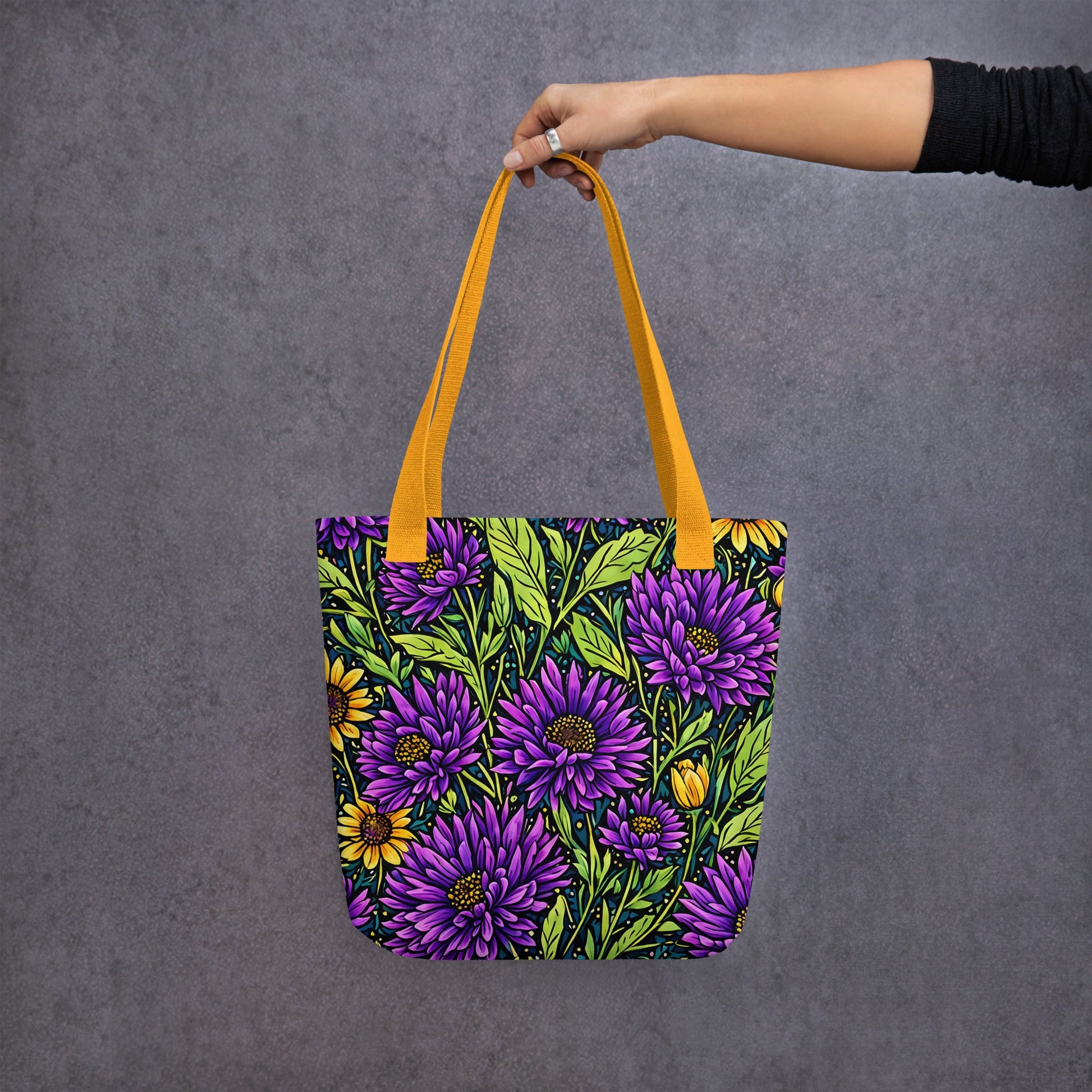 Purple and Yellow Wildflowers Tote Bag - Tote Bags - Discovery Co.
