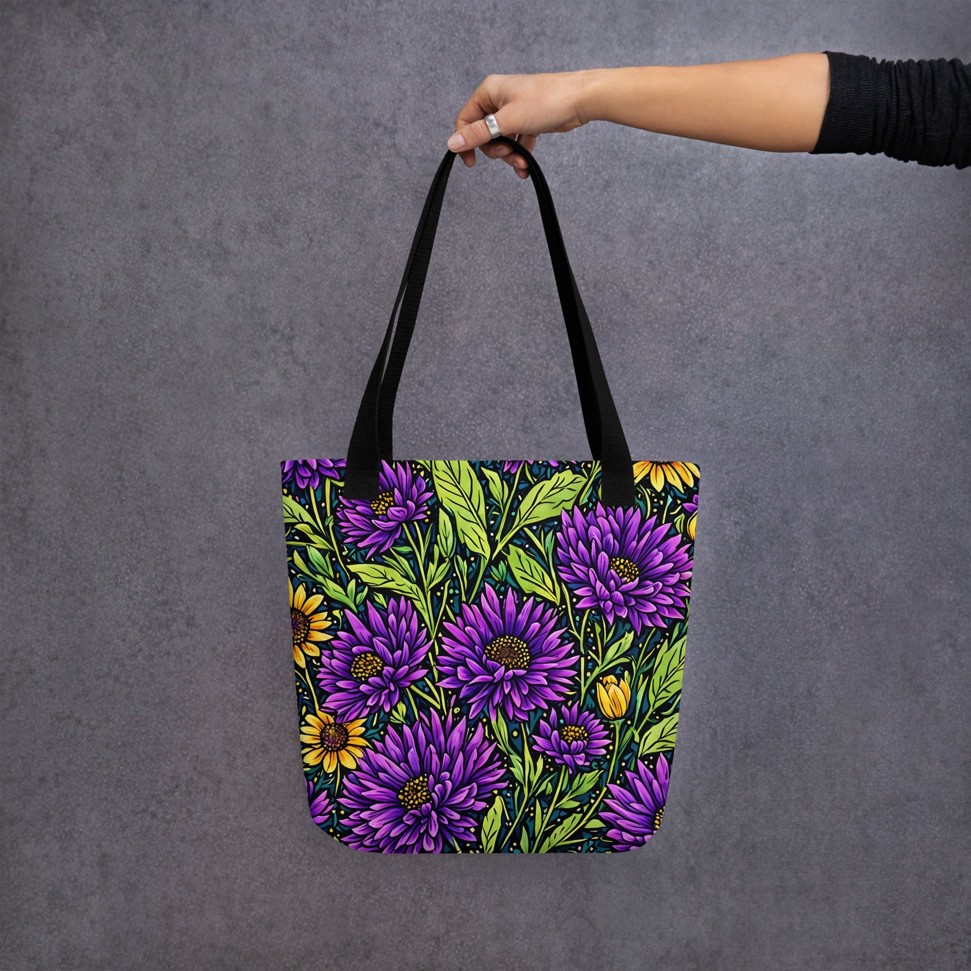Purple and Yellow Wildflowers Tote Bag - Tote Bags - Discovery Co.