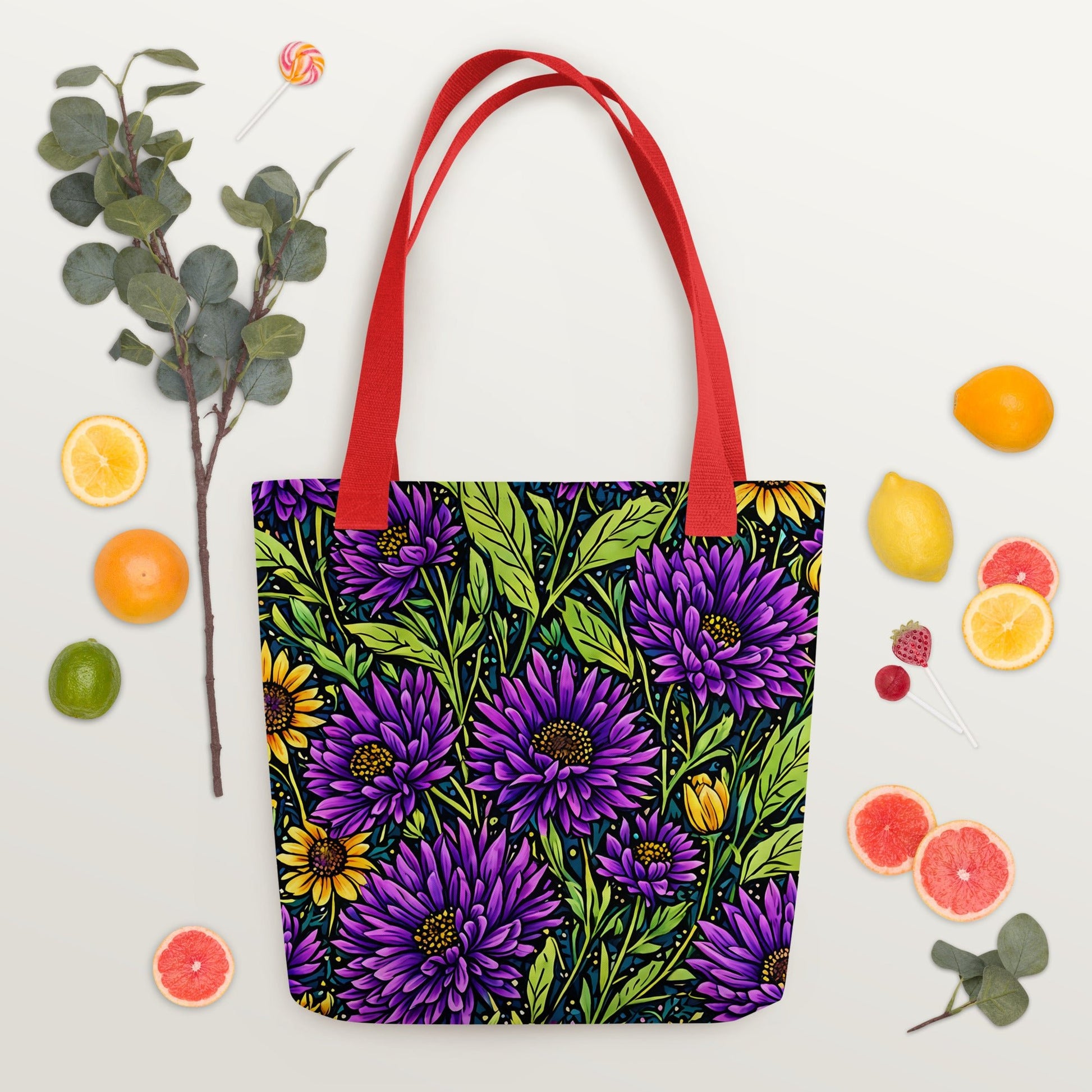 Purple and Yellow Wildflowers Tote Bag - Tote Bags - Discovery Co.