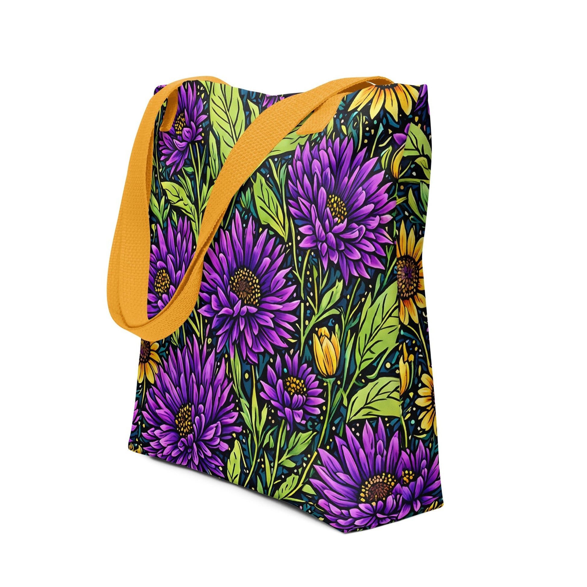 Purple and Yellow Wildflowers Tote Bag - Tote Bags - Discovery Co.