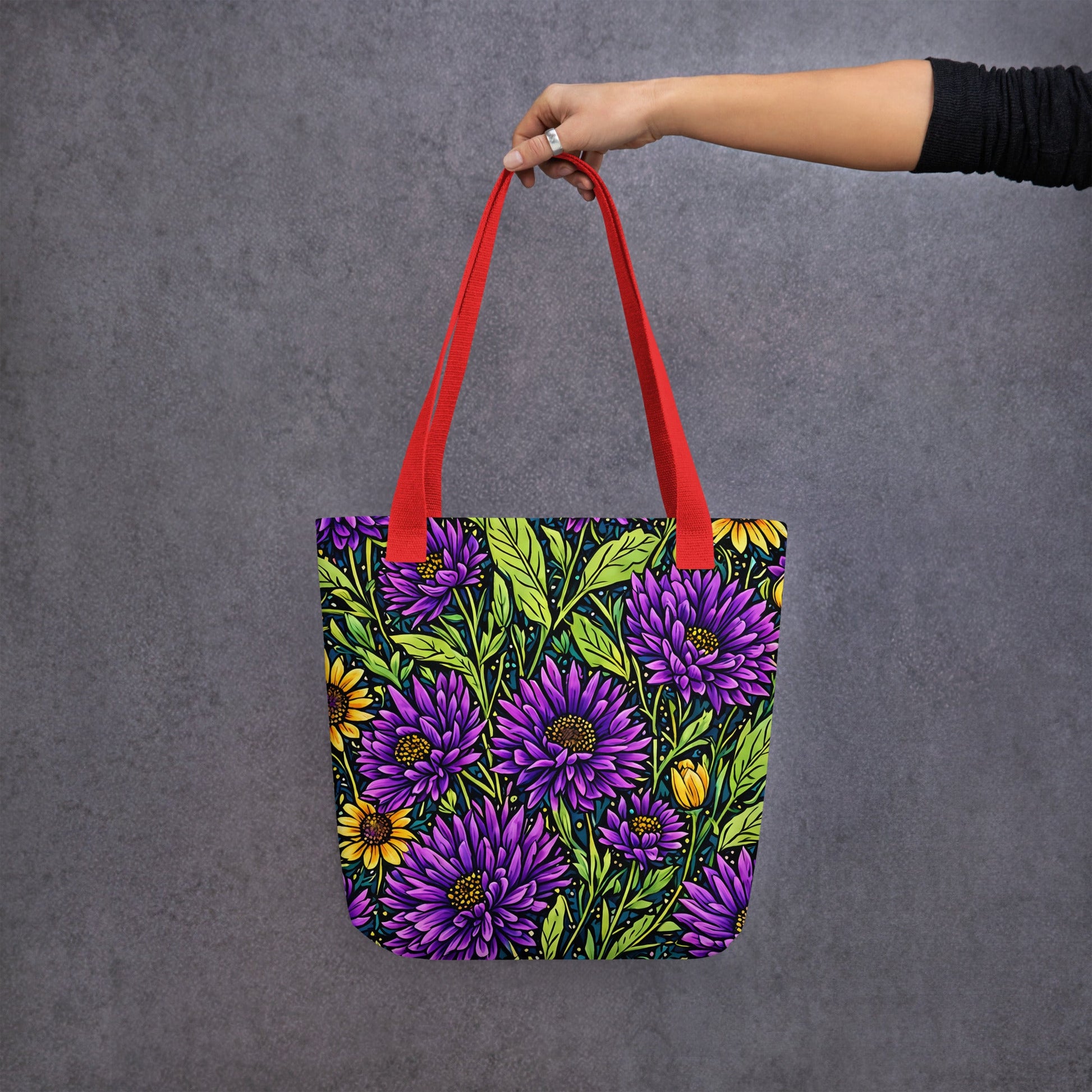 Purple and Yellow Wildflowers Tote Bag - Tote Bags - Discovery Co.
