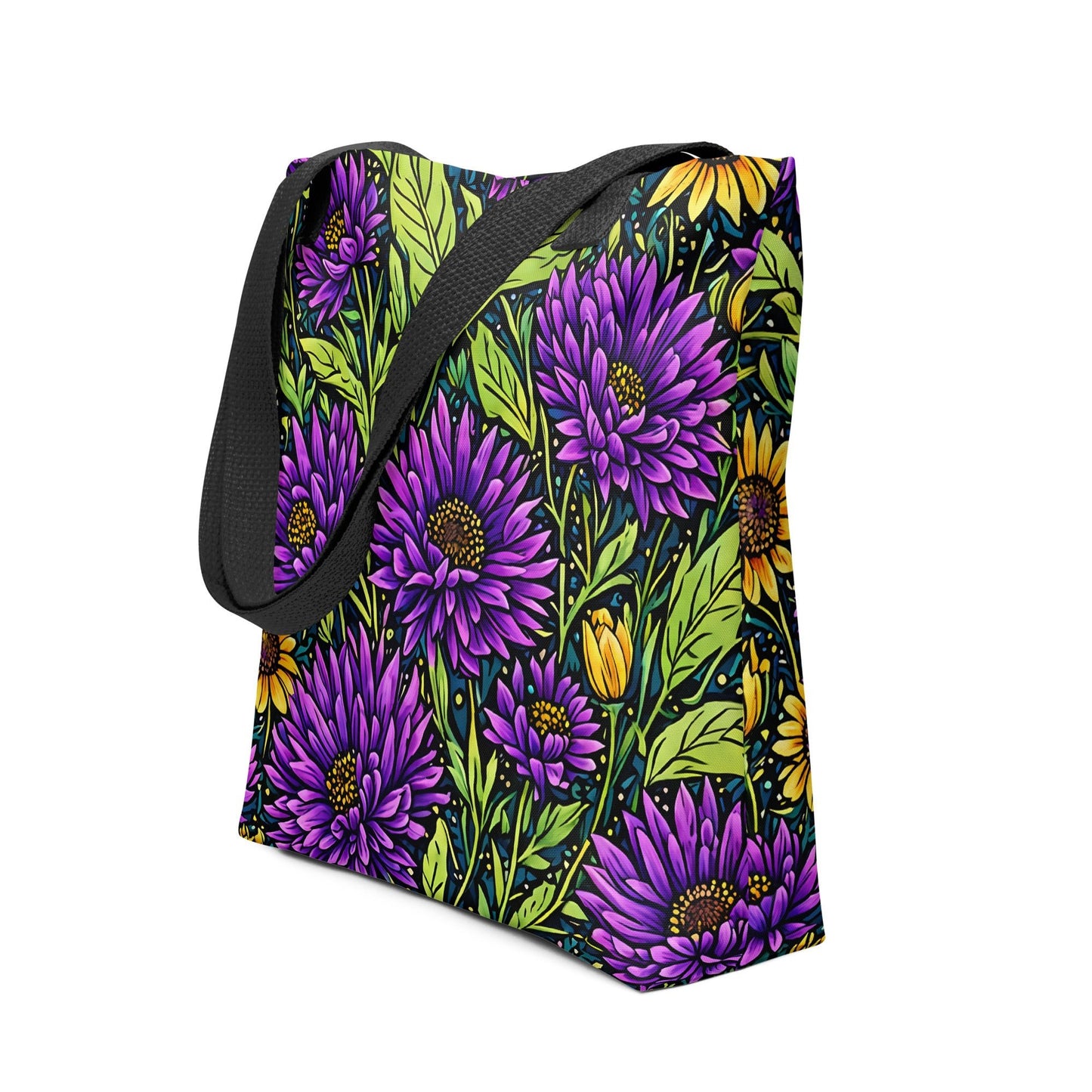 Purple and Yellow Wildflowers Tote Bag - Tote Bags - Discovery Co.