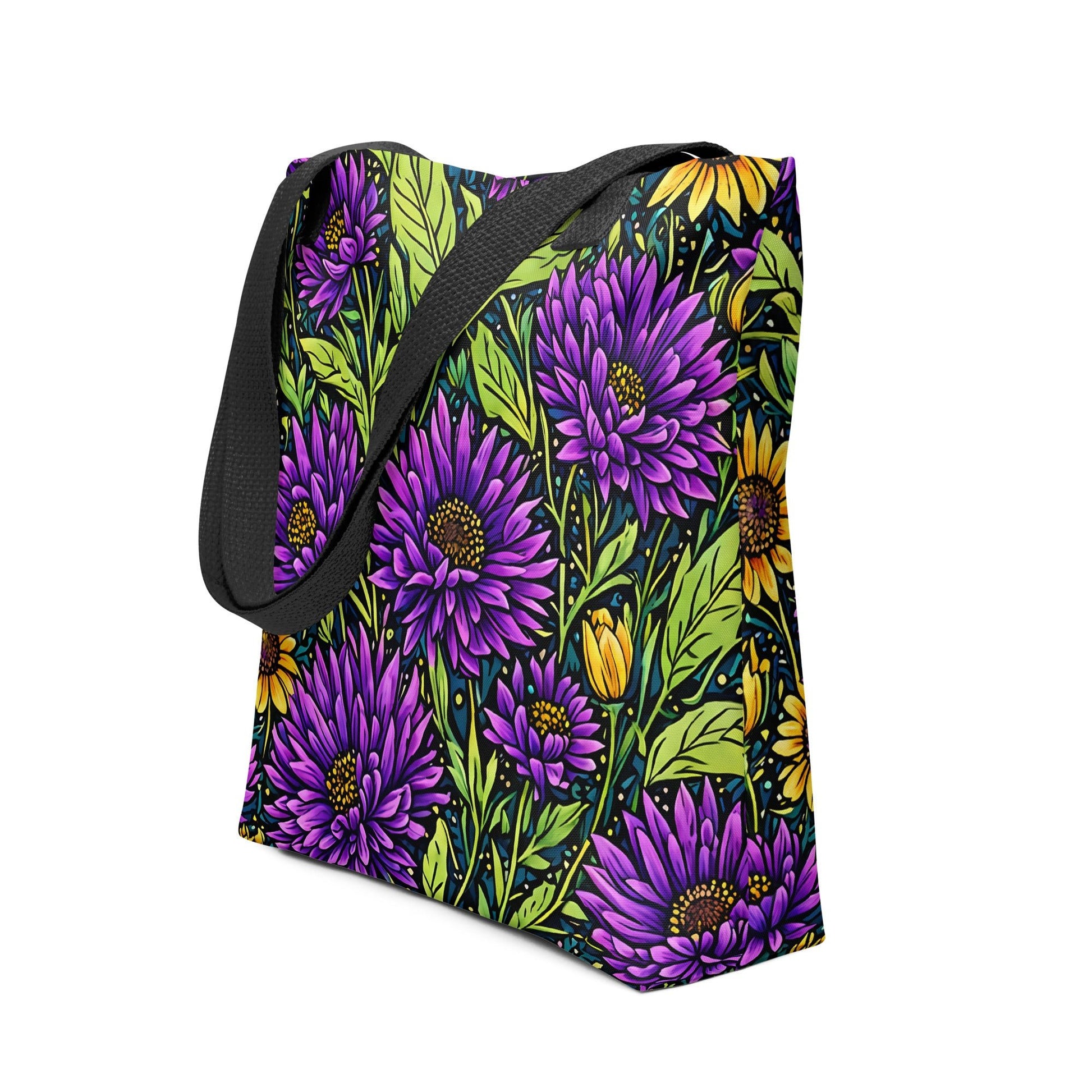 Purple and Yellow Wildflowers Tote Bag - Tote Bags - Discovery Co.