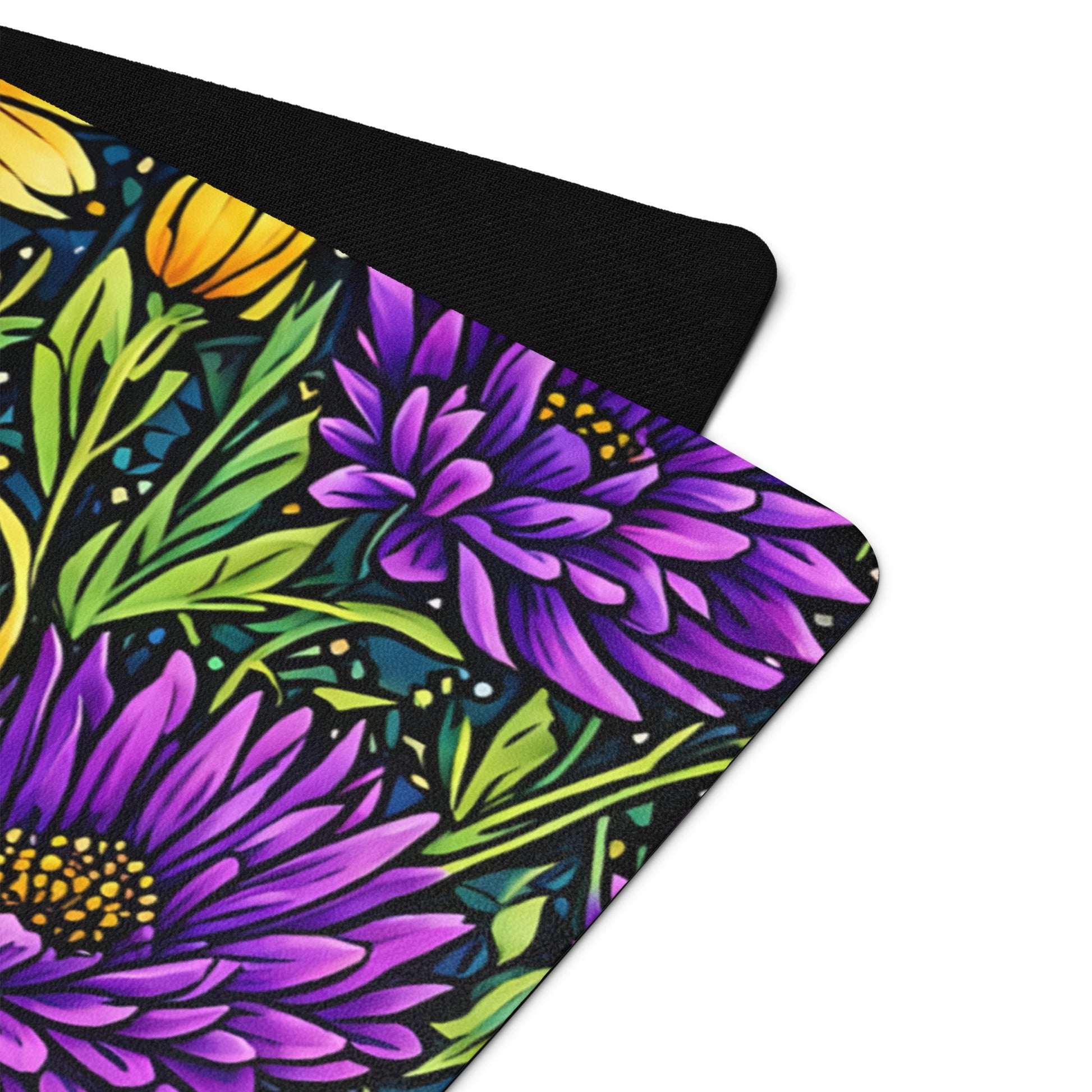 Purple And Yellow Wildflowers Yoga Mat - Yoga Mat - Discovery Co.