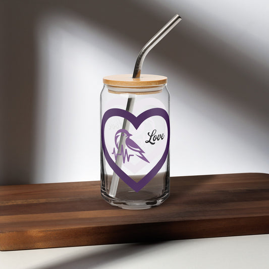 Purple Bird Heartbeat Can - Shaped Glass - Can - Shaped Glass - Discovery Co.