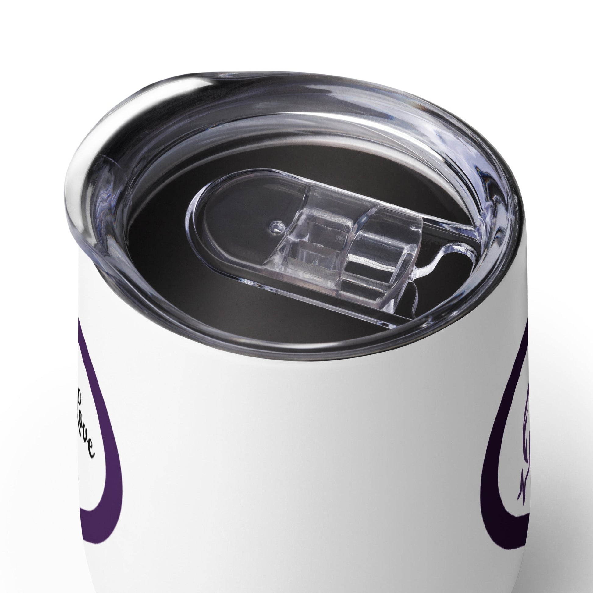 Purple Bird Heartbeat Stainless Steel Wine Tumbler - Steel Tumbler - Discovery Co.