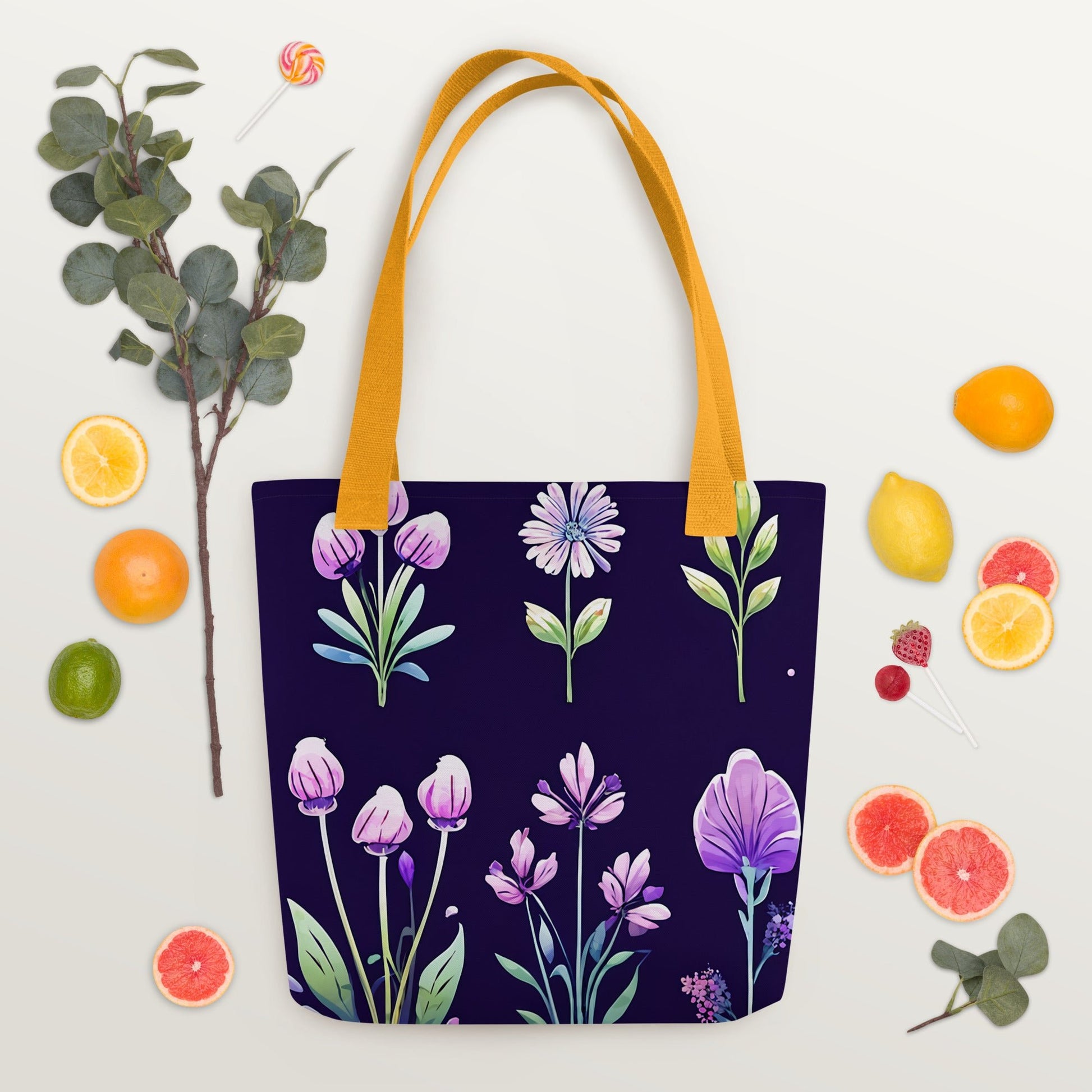 Purple Flowers Tote Bag - Tote Bags - Discovery Co.