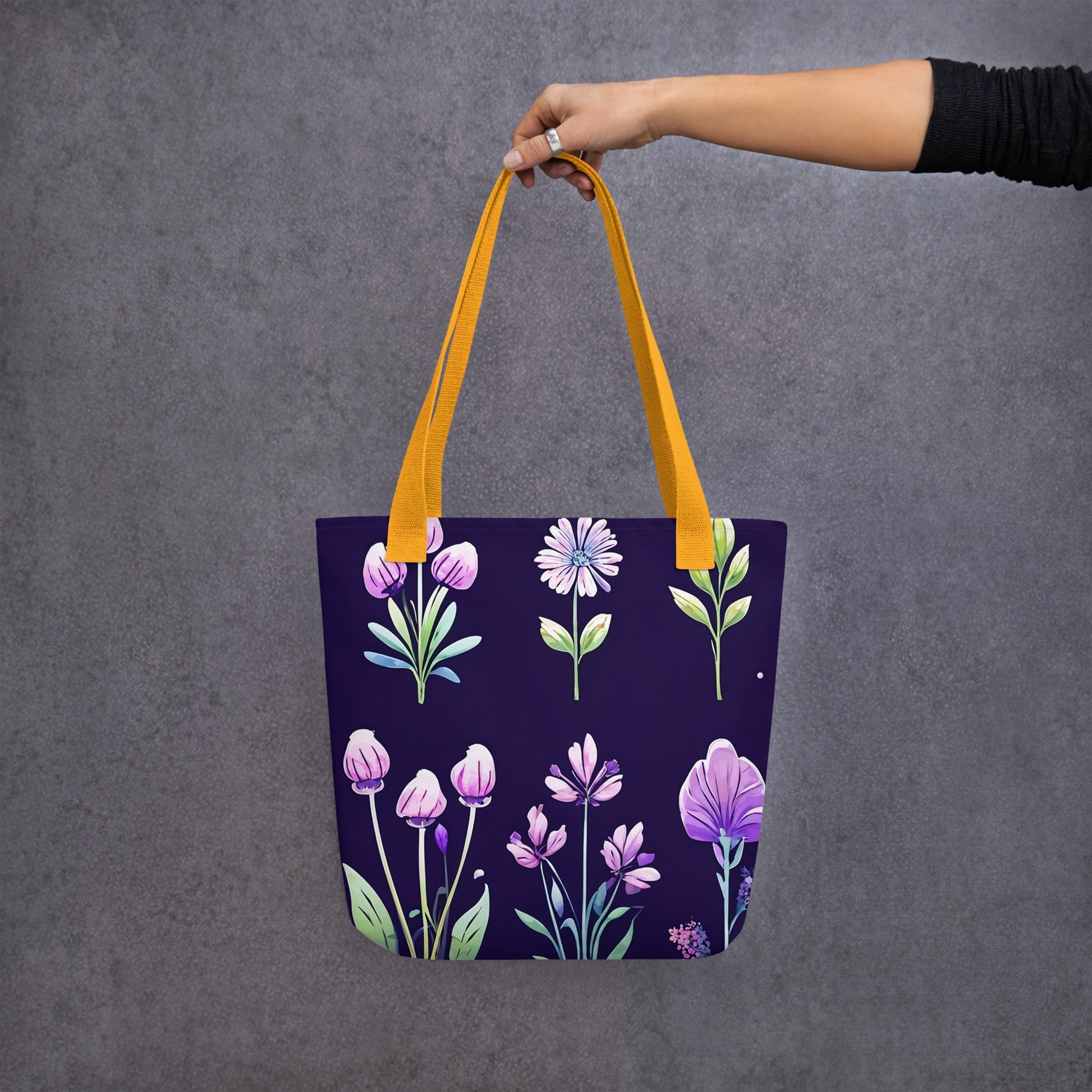 Purple Flowers Tote Bag - Tote Bags - Discovery Co.