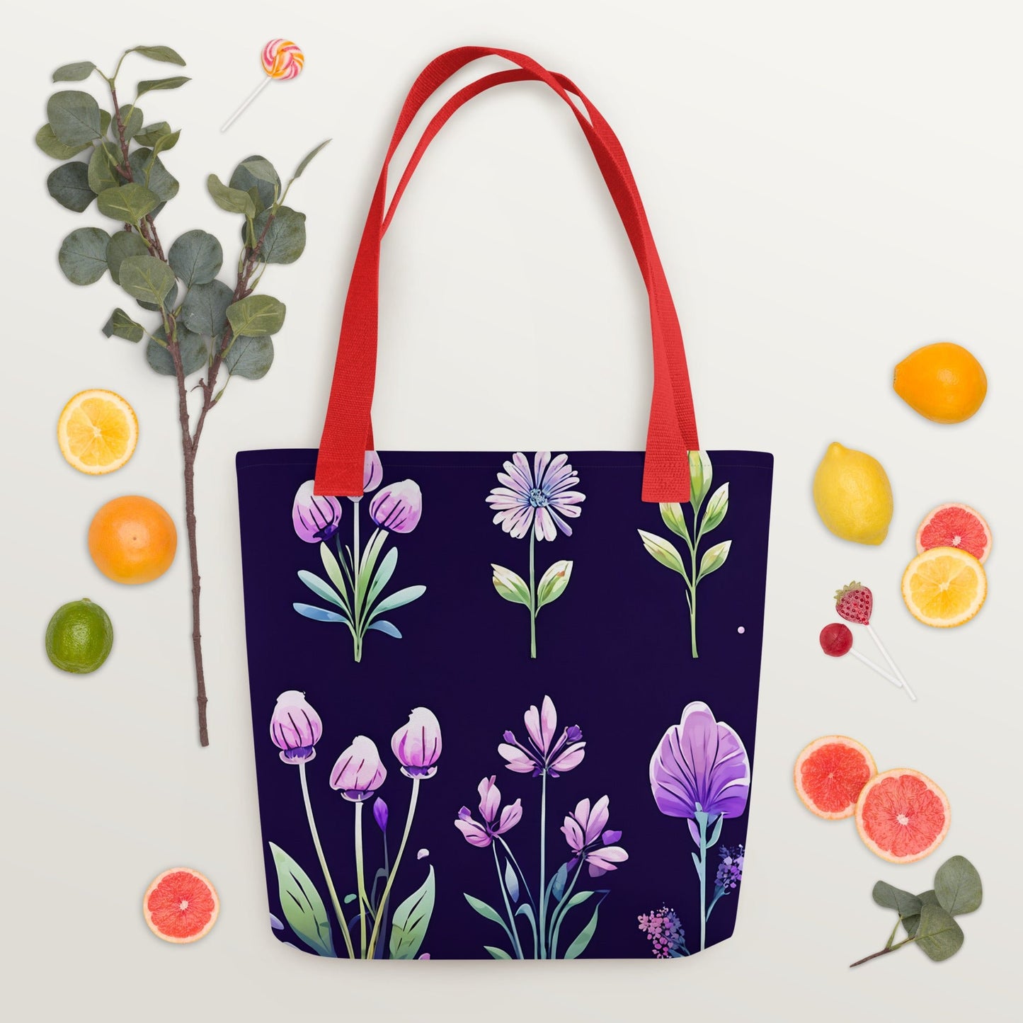 Purple Flowers Tote Bag - Tote Bags - Discovery Co.