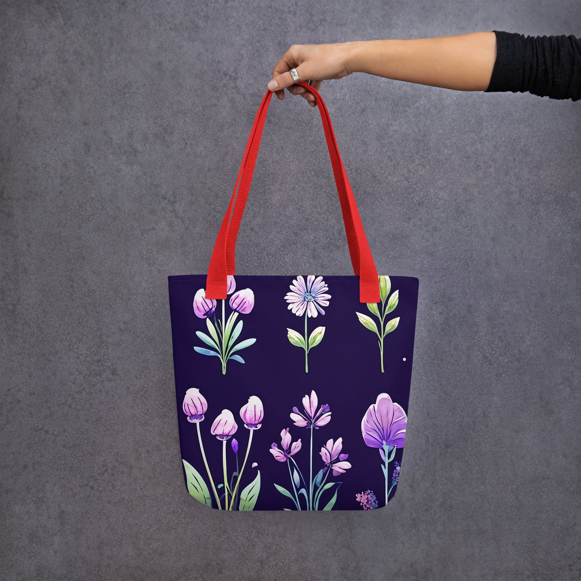 Purple Flowers Tote Bag - Tote Bags - Discovery Co.