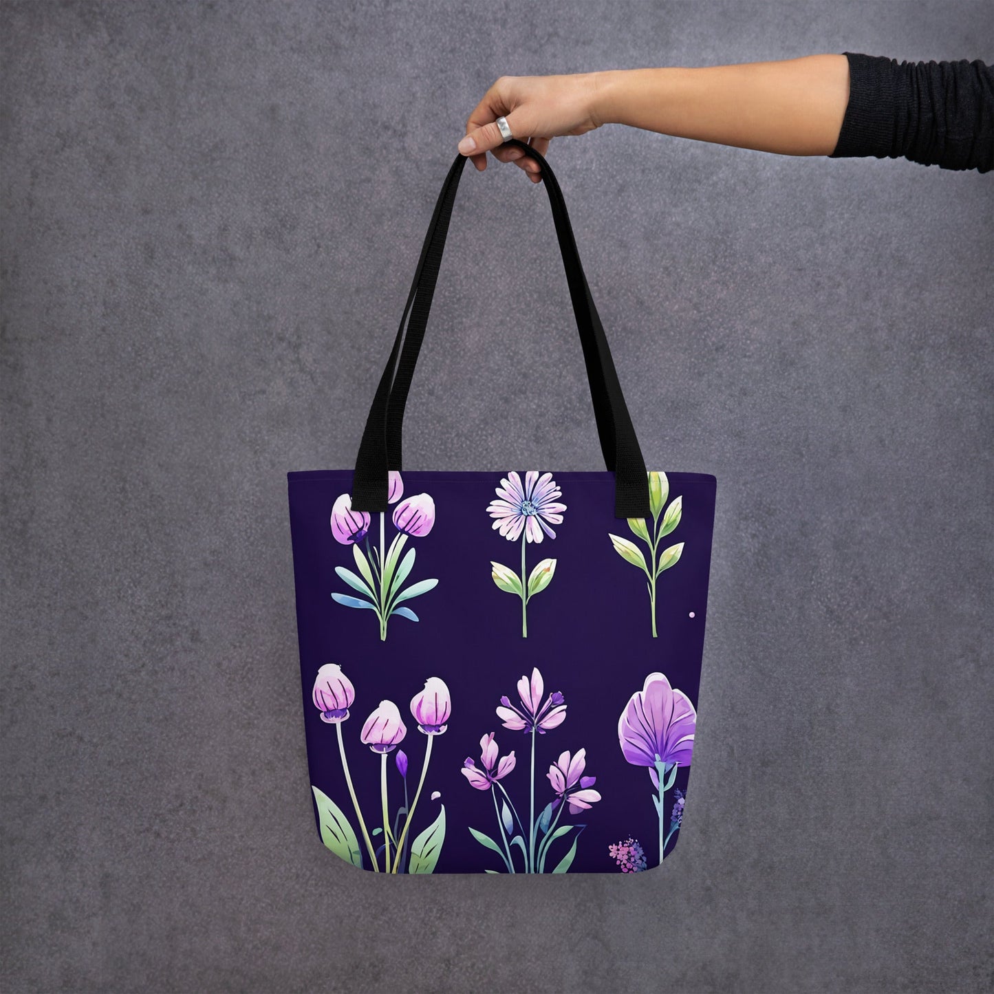 Purple Flowers Tote Bag - Tote Bags - Discovery Co.