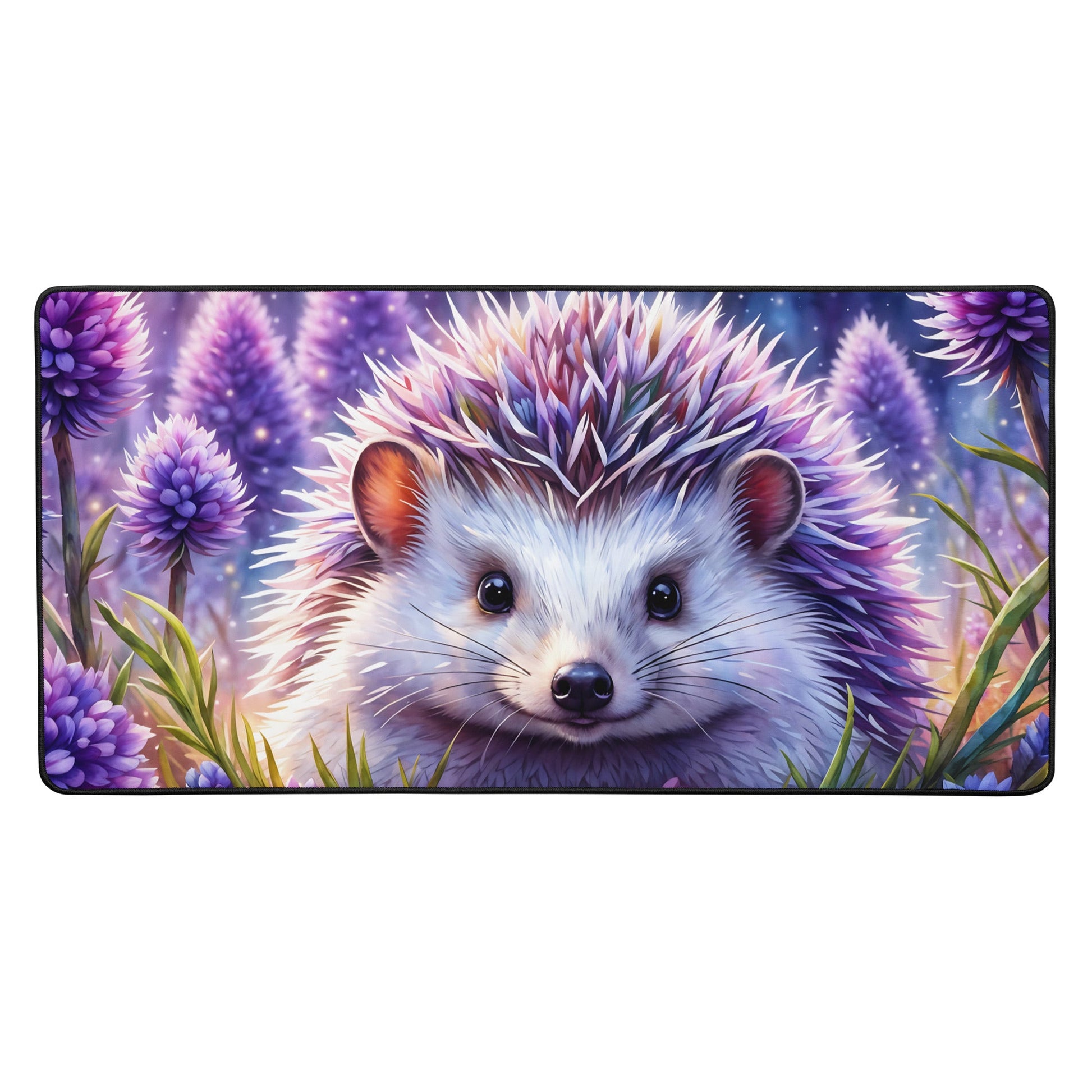 Purple Hedgehog Desk Mat - Mouse Pads - Discovery Co.