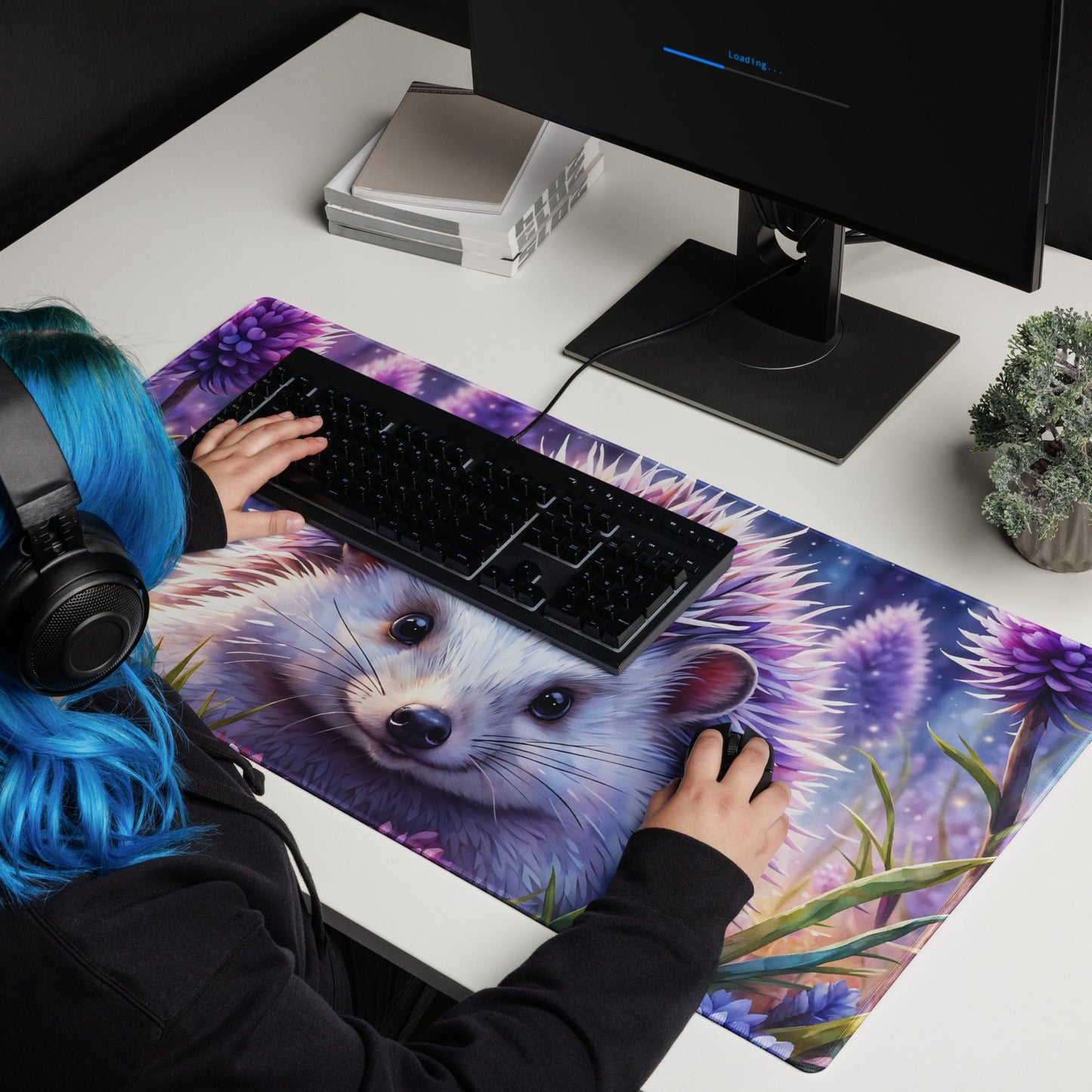 Purple Hedgehog Gaming Mouse Pad - Mouse Pads - Discovery Co.