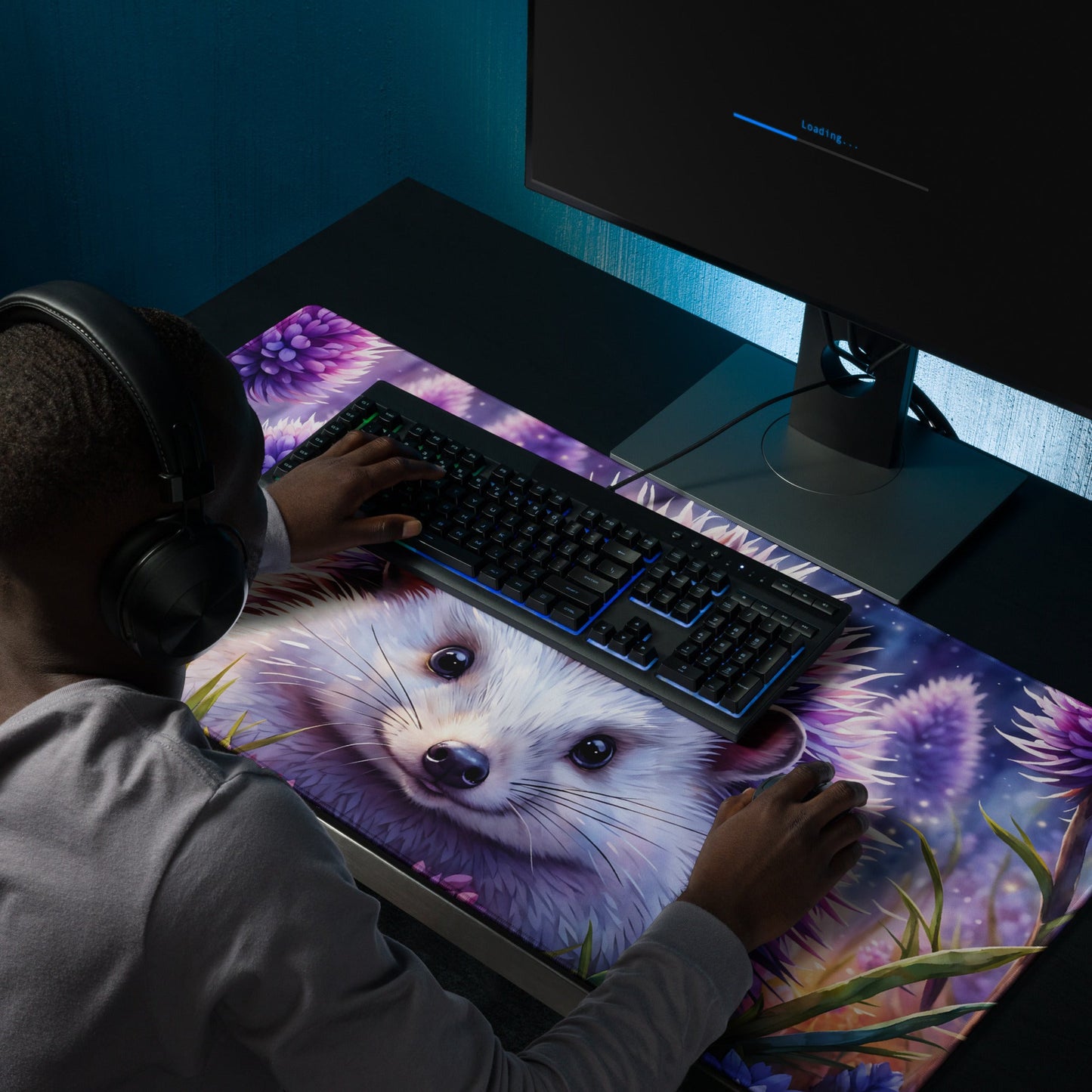 Purple Hedgehog Gaming Mouse Pad - Mouse Pads - Discovery Co.