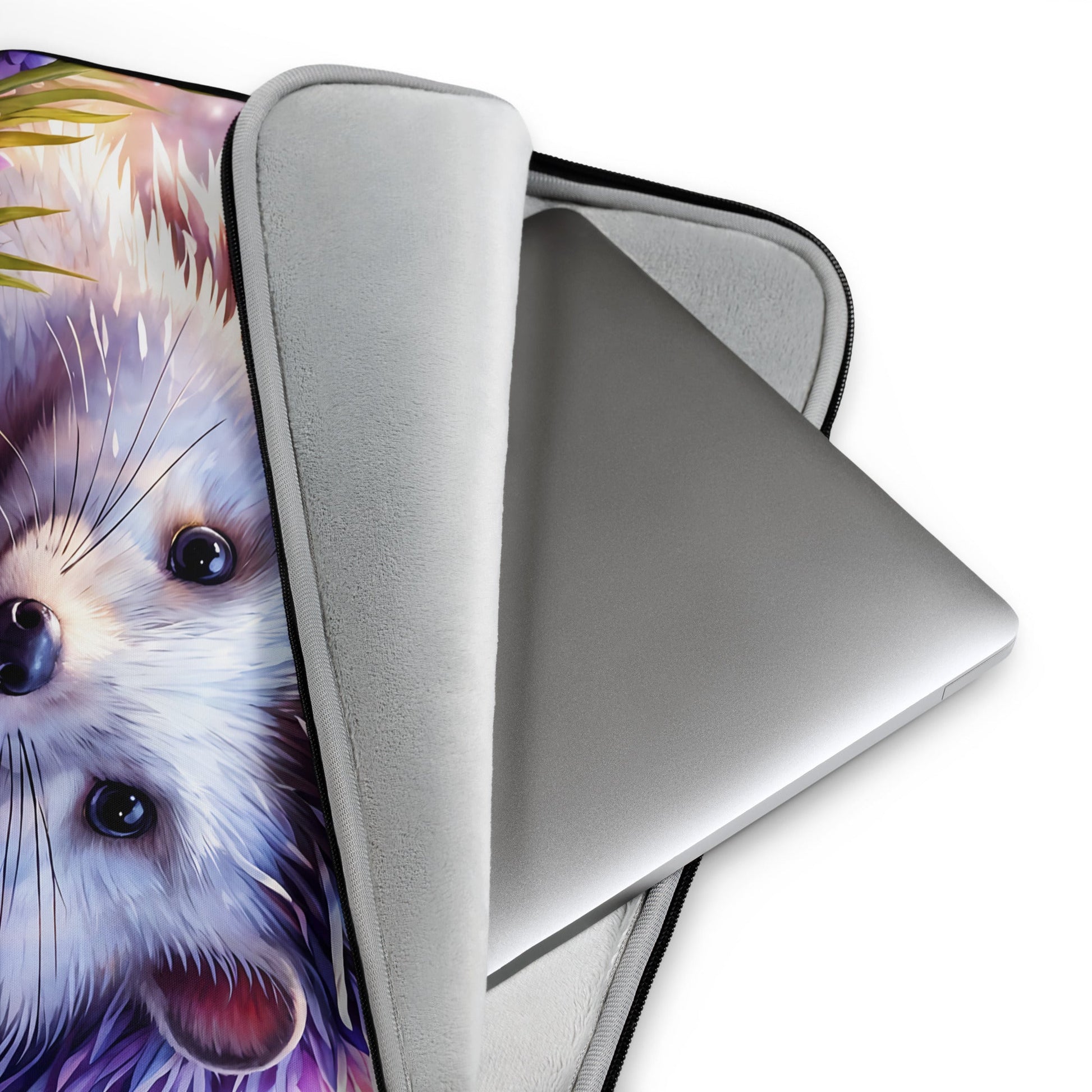 Purple Hedgehog Laptop Sleeve - Laptop Cases - Discovery Co.
