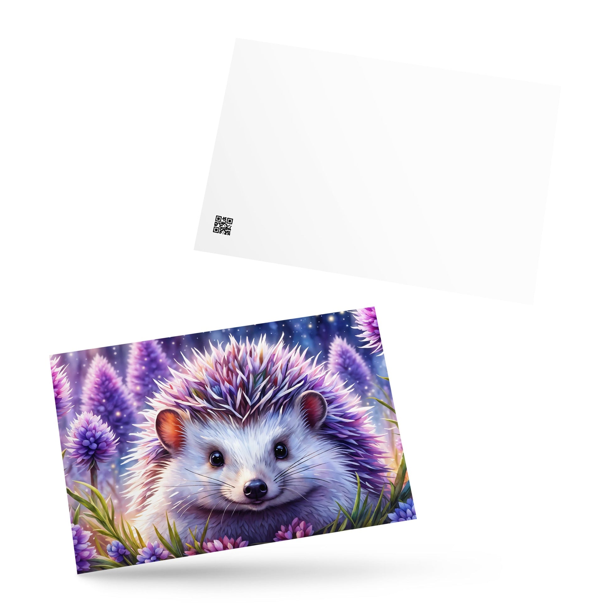 Purple Hedgehog Standard Postcard - Post Cards - Discovery Co.