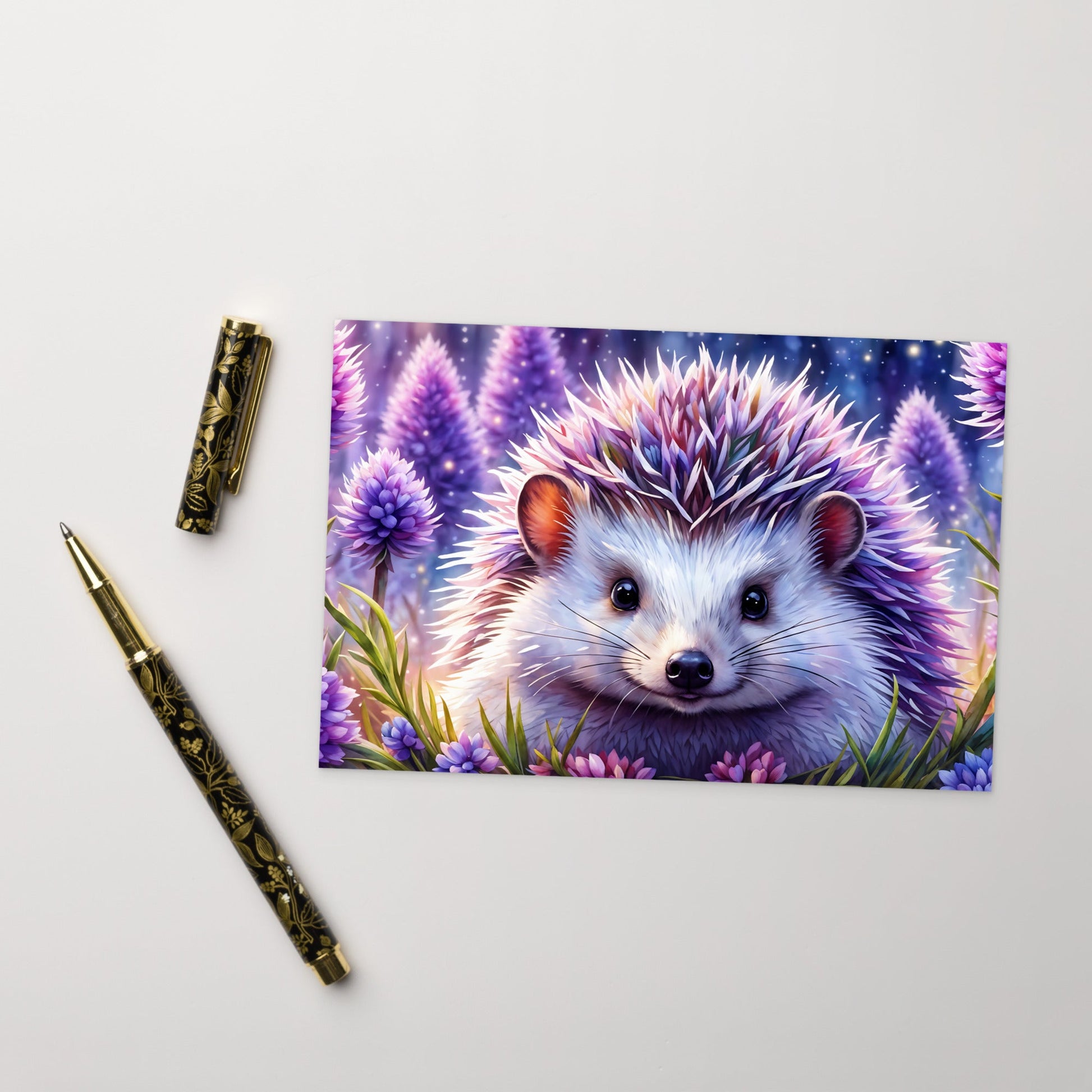 Purple Hedgehog Standard Postcard - Post Cards - Discovery Co.