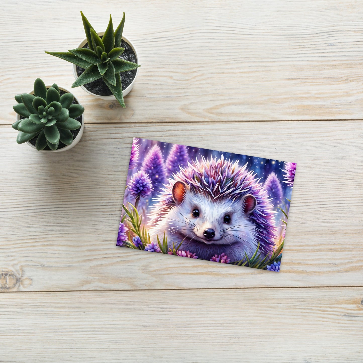 Purple Hedgehog Standard Postcard - Post Cards - Discovery Co.