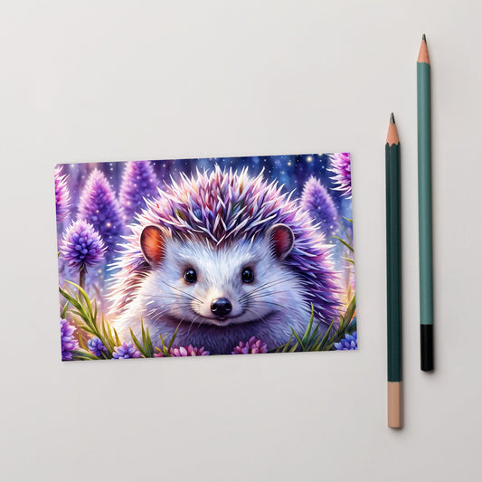 Purple Hedgehog Standard Postcard - Post Cards - Discovery Co.