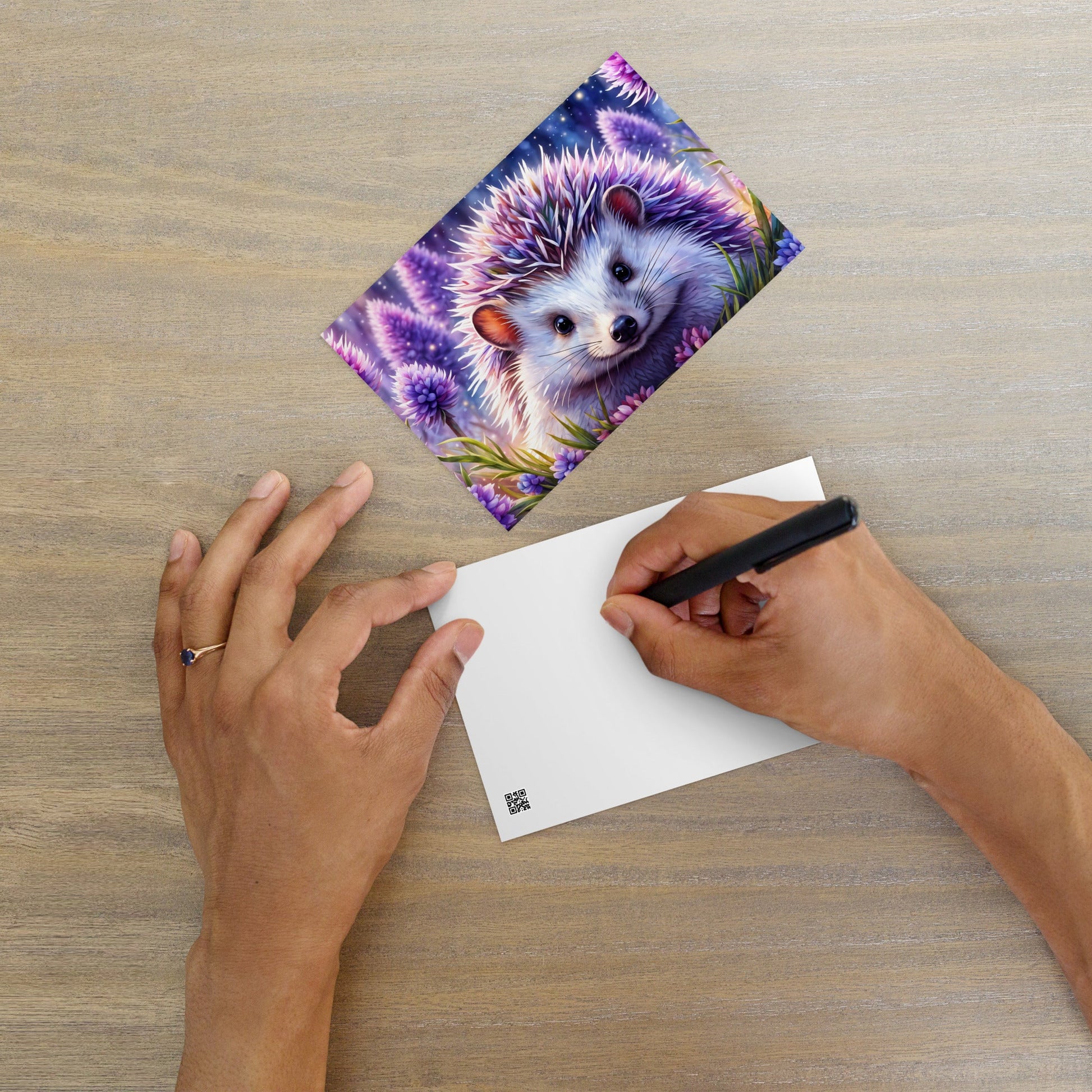 Purple Hedgehog Standard Postcard - Post Cards - Discovery Co.