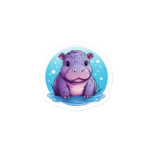 Purple Hippo Bubble - free Stickers - Stickers - Discovery Co.