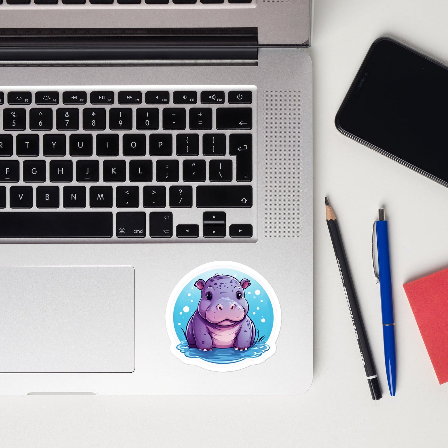 Purple Hippo Bubble - free Stickers - Stickers - Discovery Co.