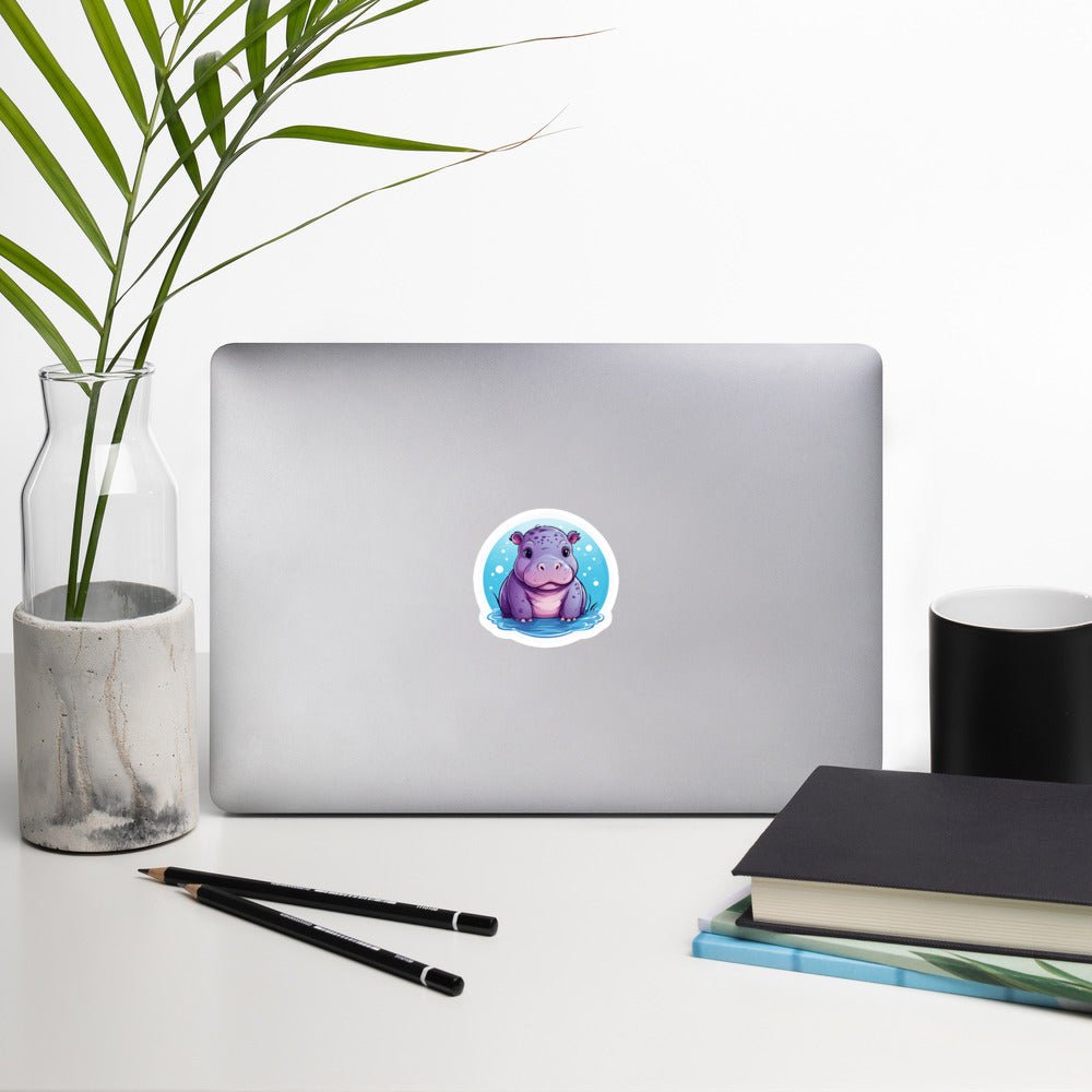 Purple Hippo Bubble - free Stickers - Stickers - Discovery Co.