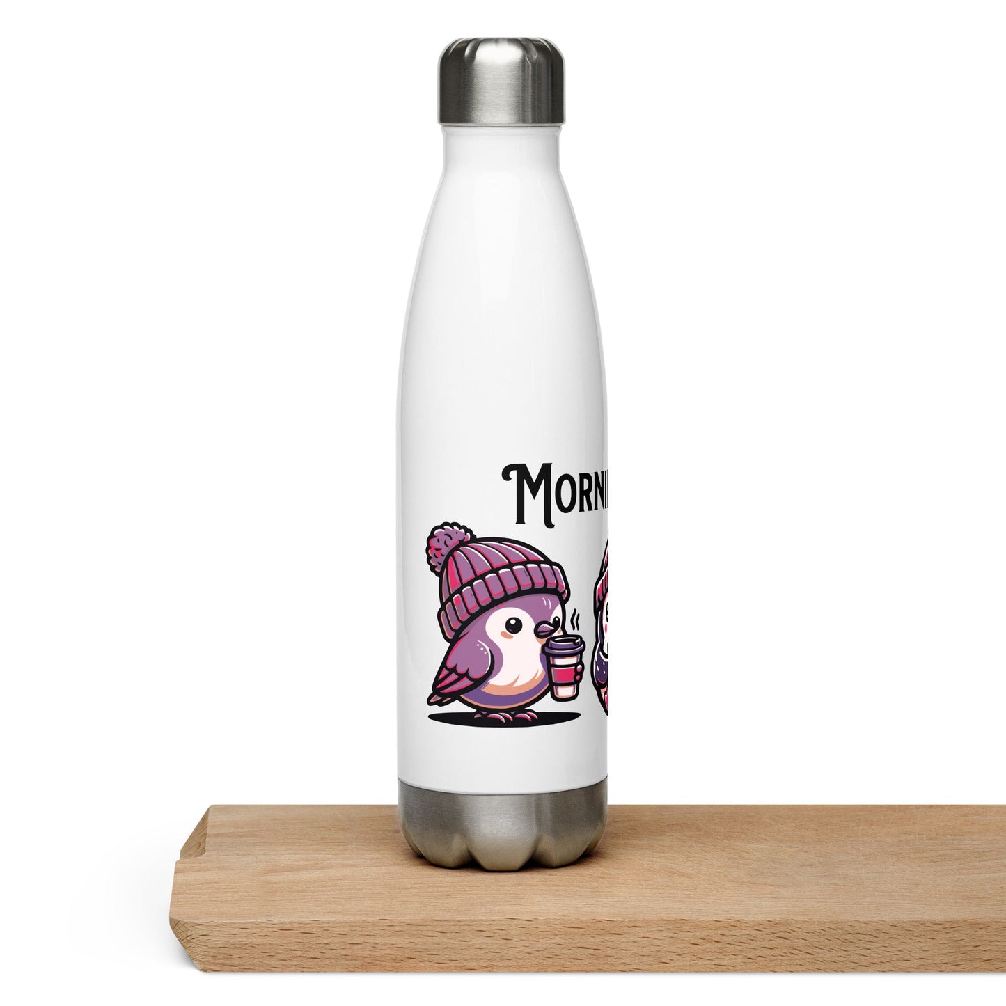 Purple Morning Birds Stainless Steel Water Bottle - Stainless Steel Water Bottle - Discovery Co.