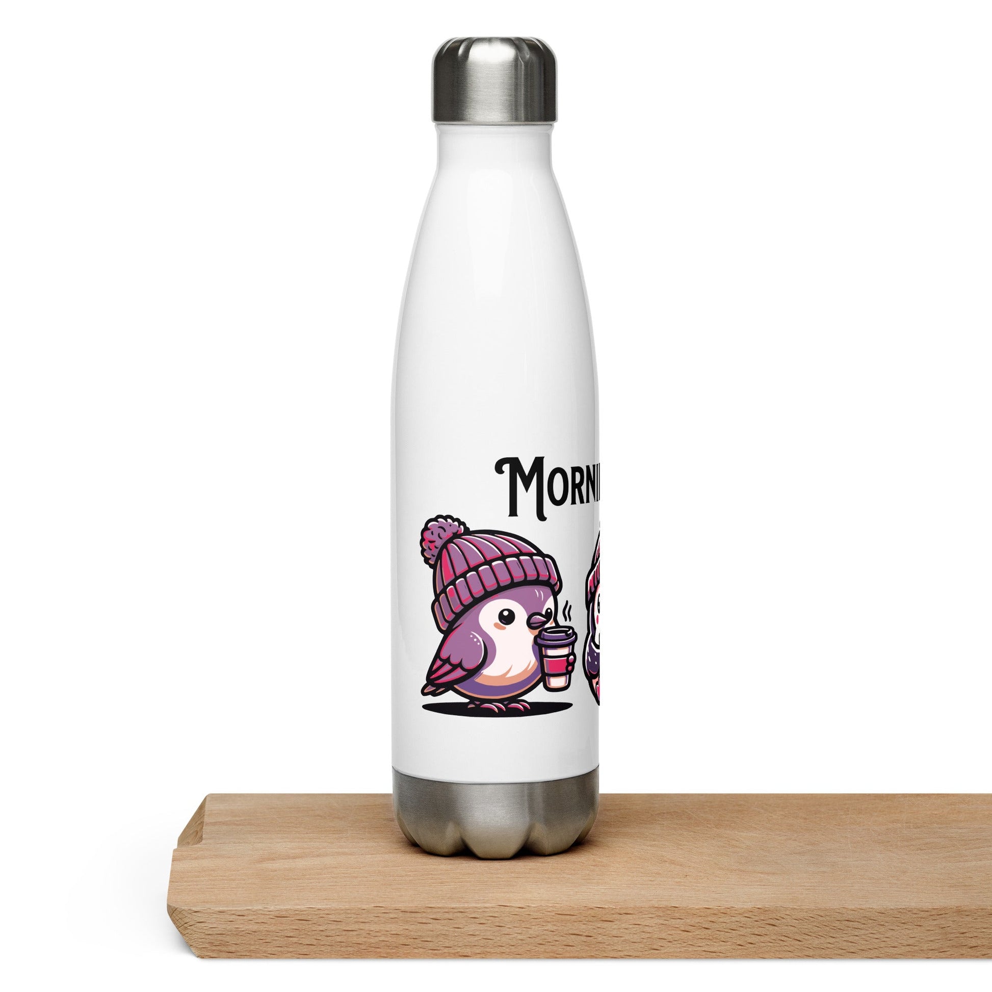 Purple Morning Birds Stainless Steel Water Bottle - Stainless Steel Water Bottle - Discovery Co.