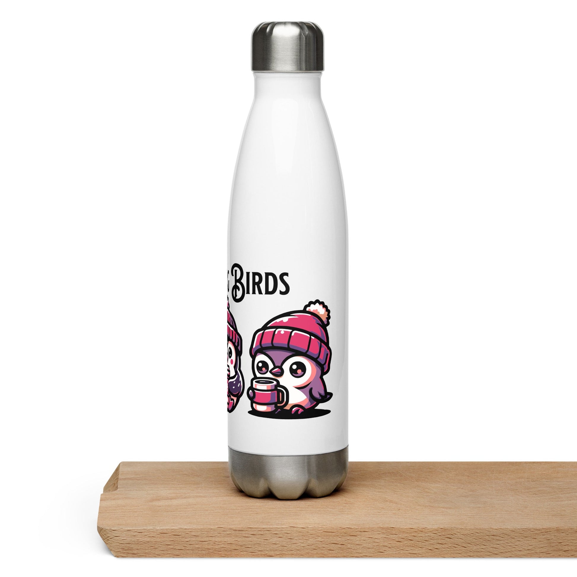 Purple Morning Birds Stainless Steel Water Bottle - Stainless Steel Water Bottle - Discovery Co.