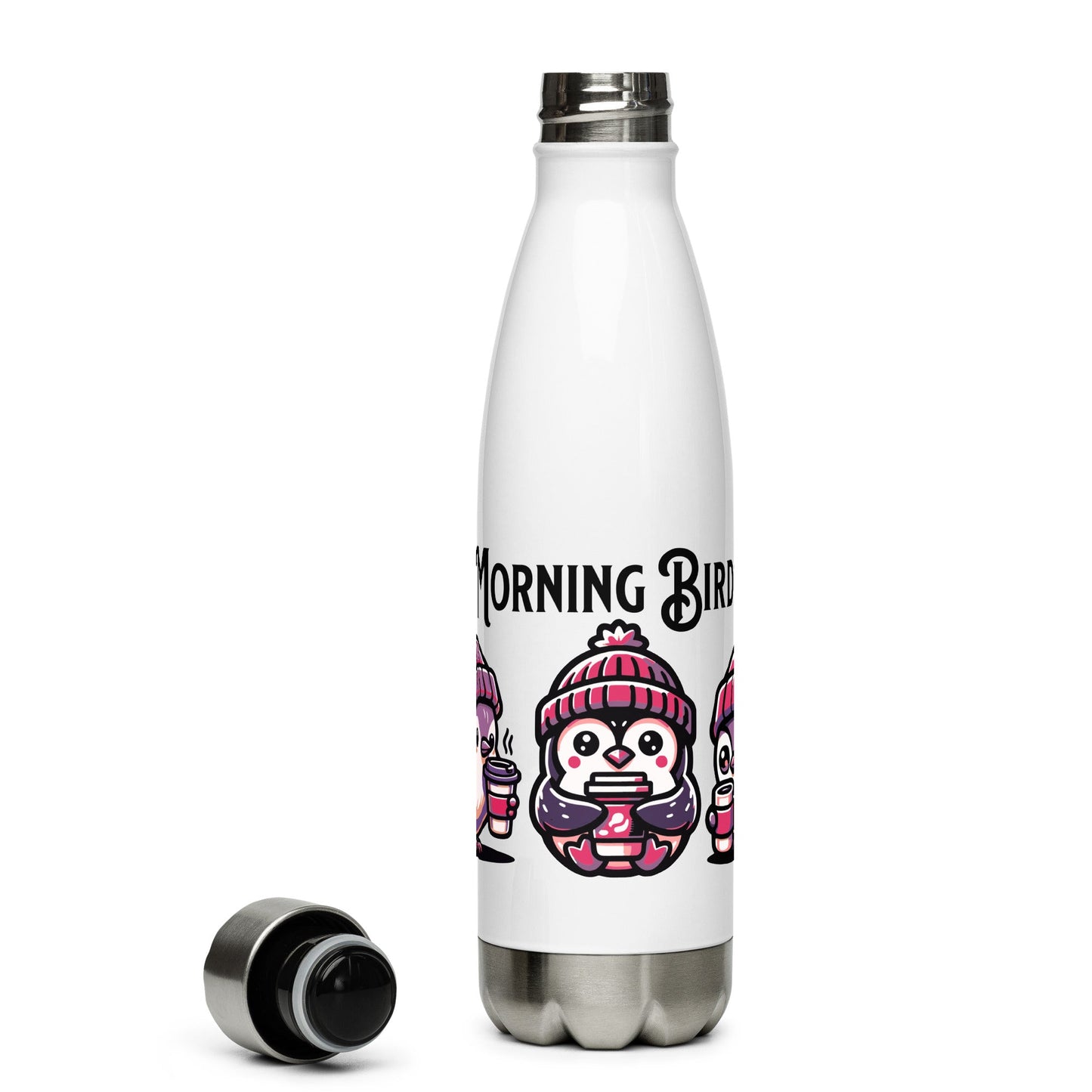 Purple Morning Birds Stainless Steel Water Bottle - Stainless Steel Water Bottle - Discovery Co.