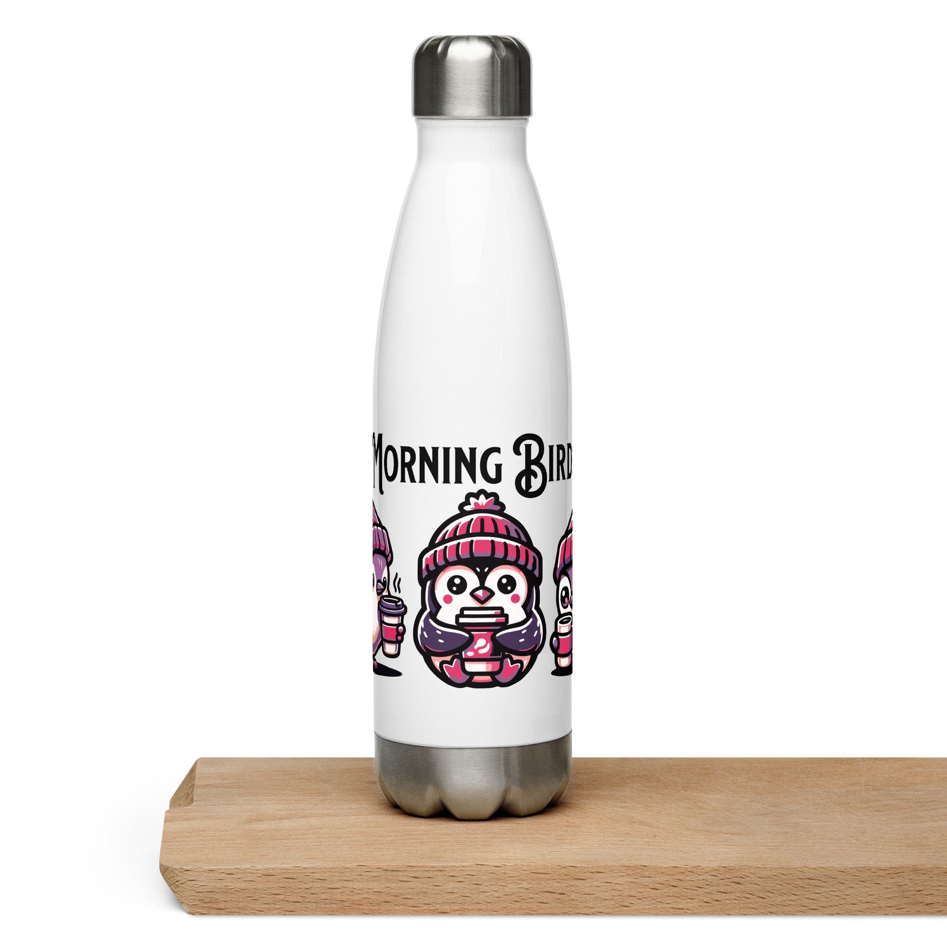 Purple Morning Birds Stainless Steel Water Bottle - Stainless Steel Water Bottle - Discovery Co.