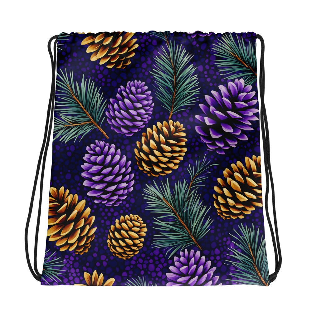 Purple Pinecone Drawstring Bag - Drawstring Bag - Discovery Co.