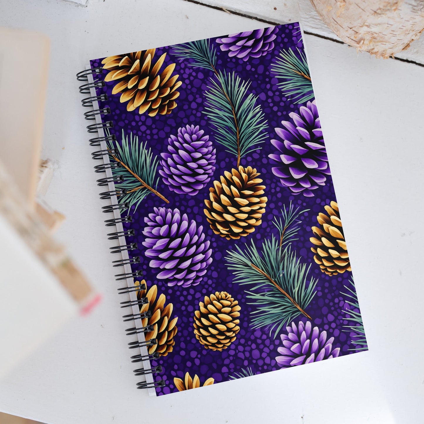 Purple Pinecone Spiral Notebook - Discovery Co.