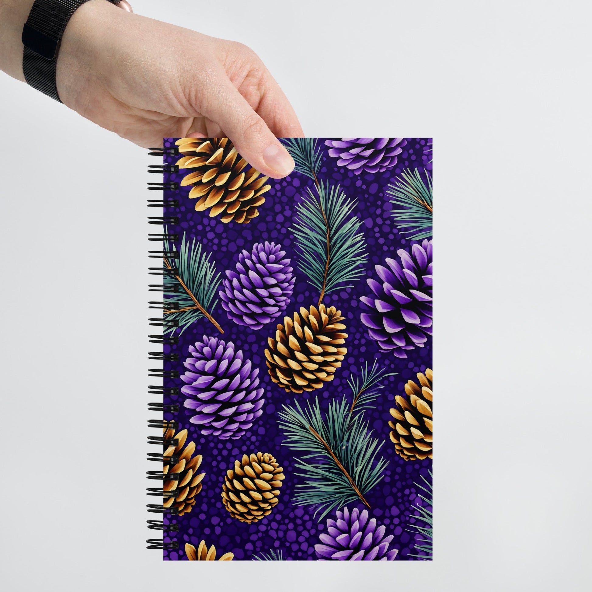 Purple Pinecone Spiral Notebook - Discovery Co.