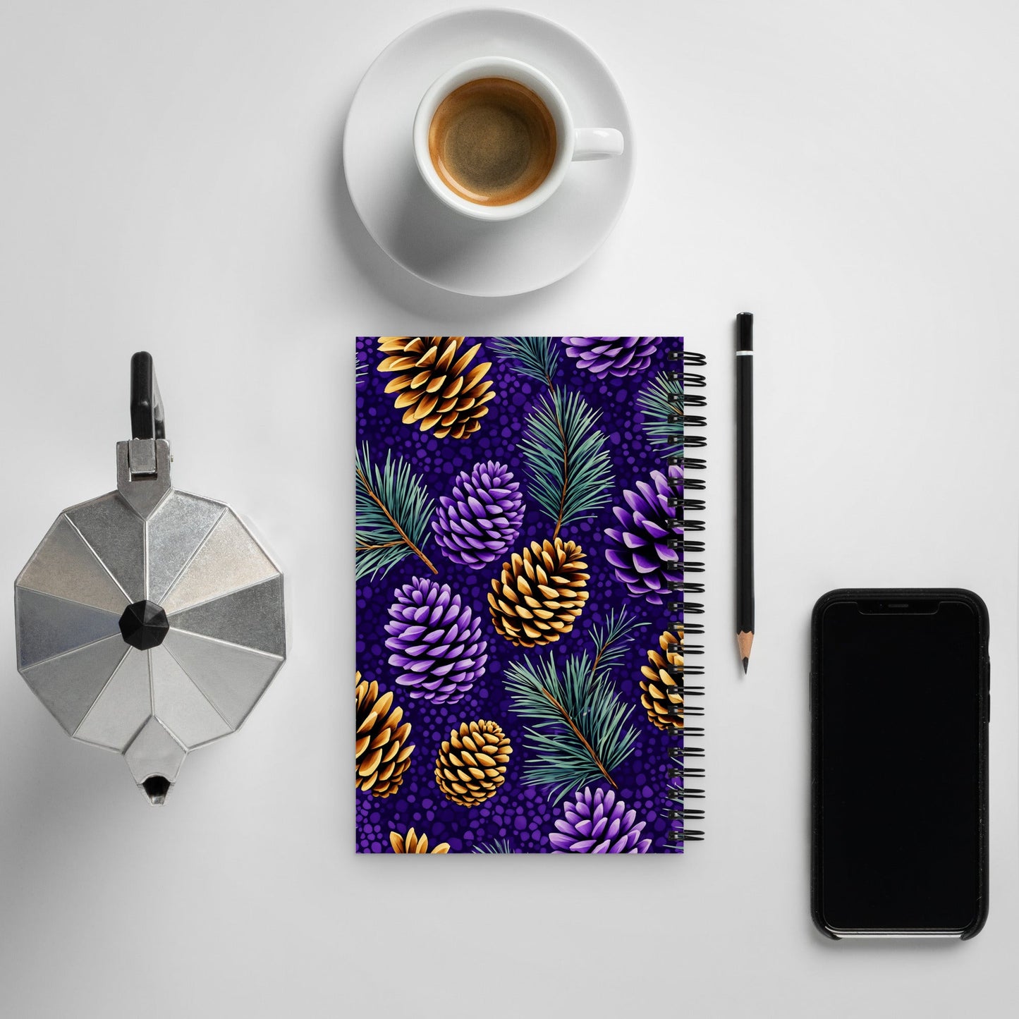 Purple Pinecone Spiral Notebook - Discovery Co.