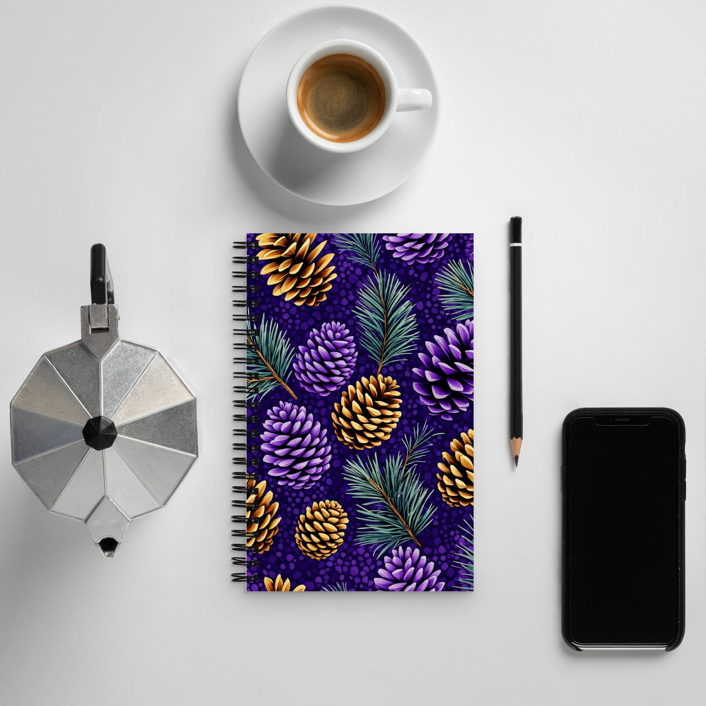 Purple Pinecone Spiral Notebook - Discovery Co.