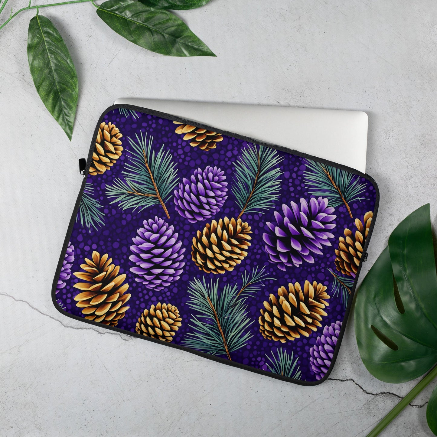 Purple Pinecones Laptop Sleeve - Laptop Cases - Discovery Co.