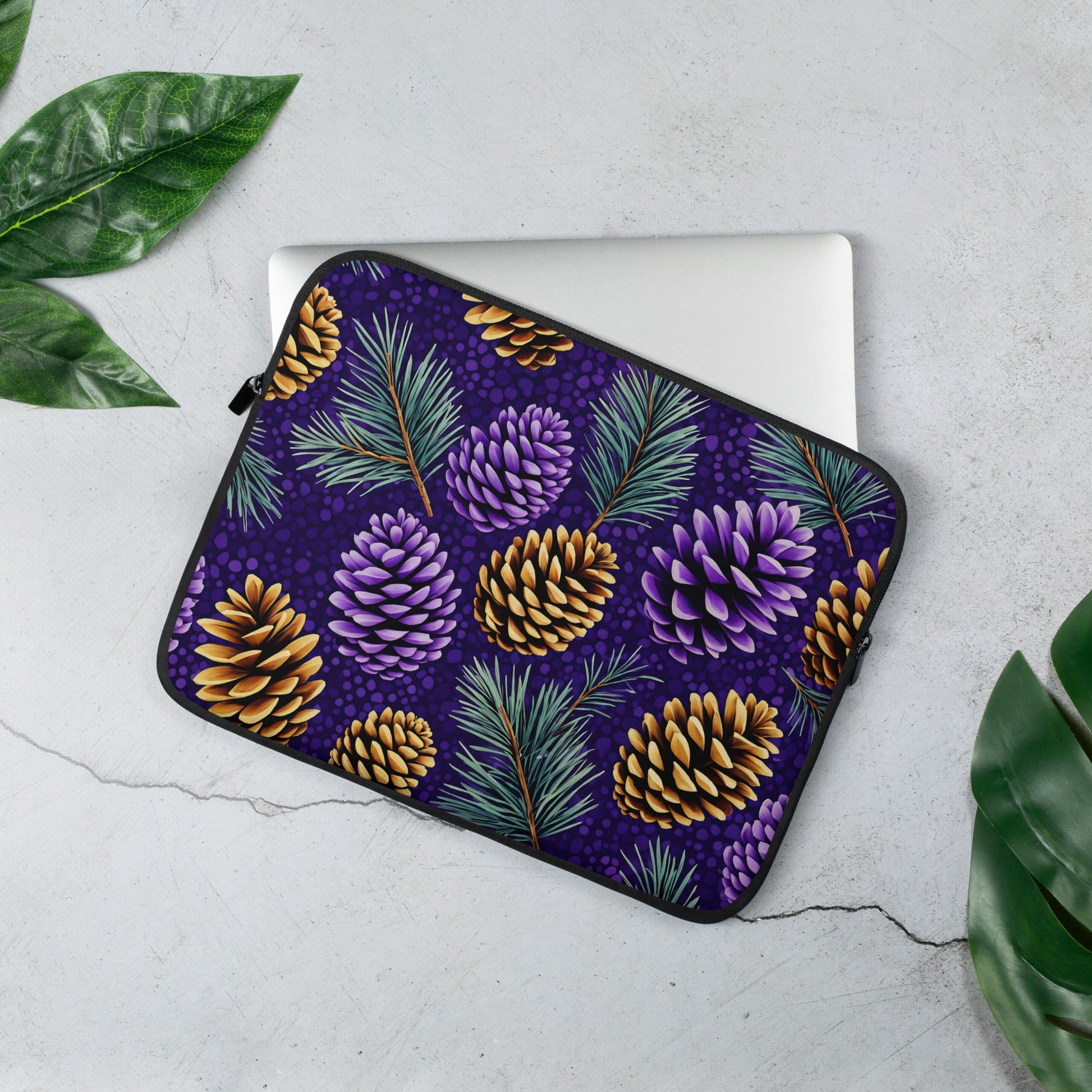 Purple Pinecones Laptop Sleeve - Laptop Cases - Discovery Co.